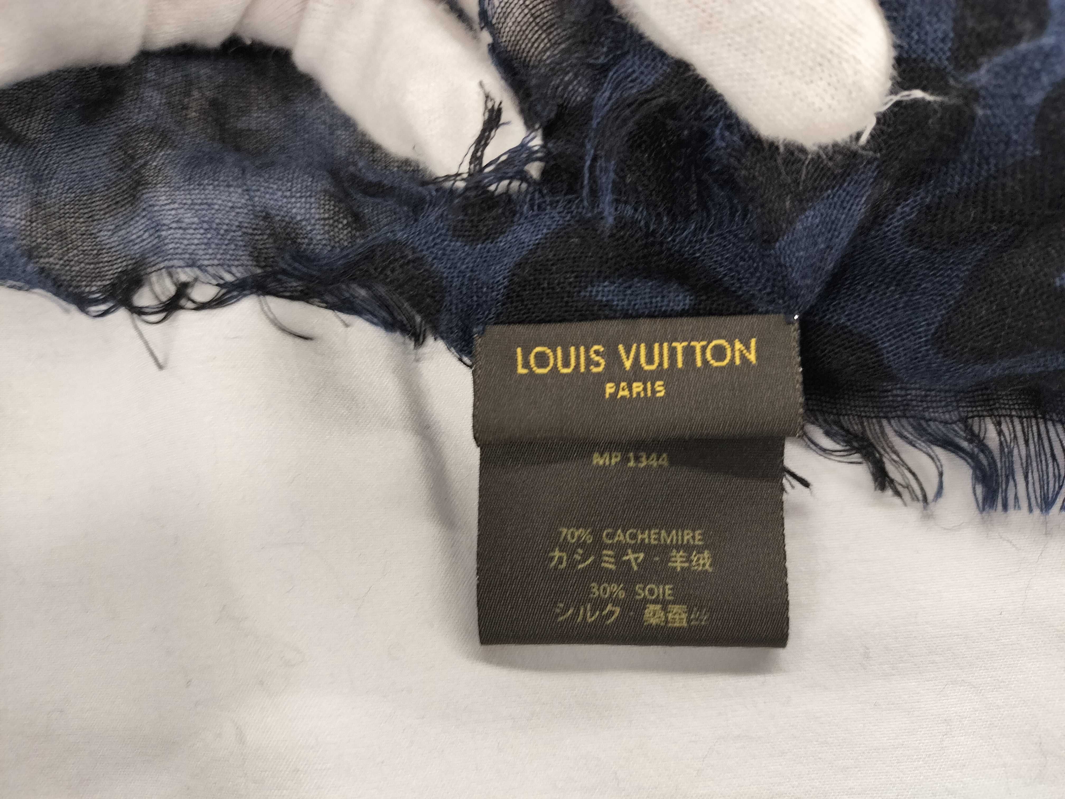 MP1344 Scarf, Black x Navy, Other Accessories — view 3