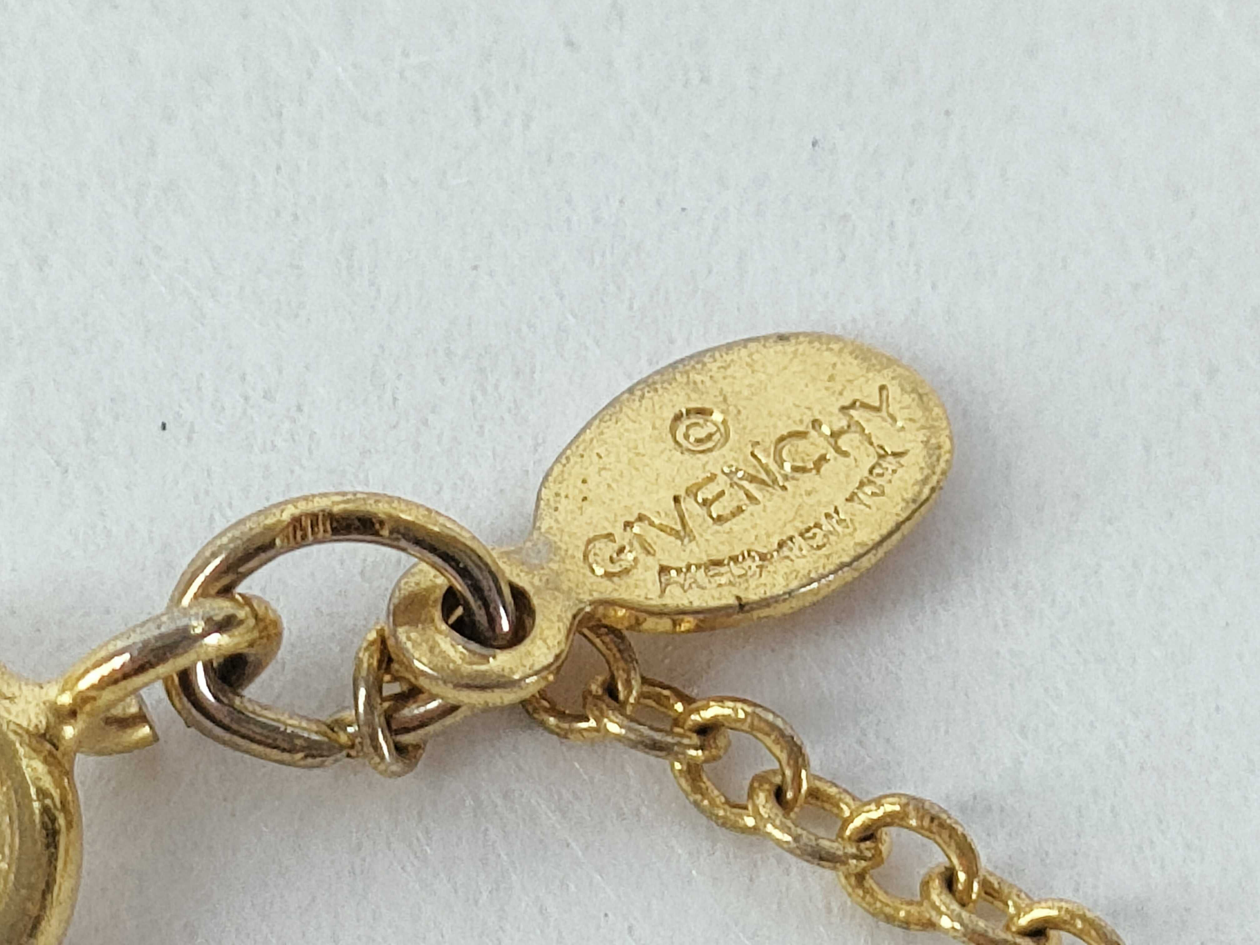 G-logo Square Rhinestone Gold Necklace — view 4