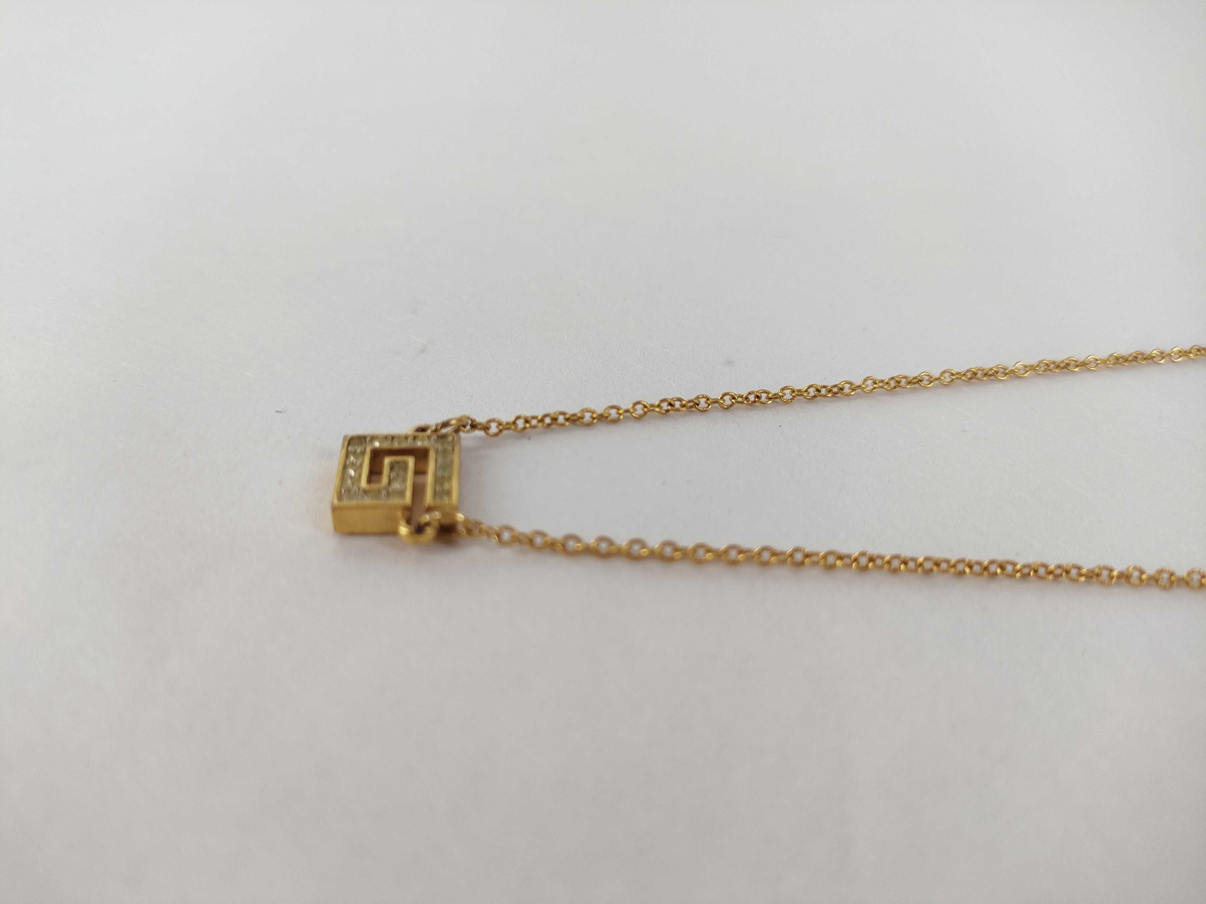 G-logo Square Rhinestone Gold Necklace — view 7