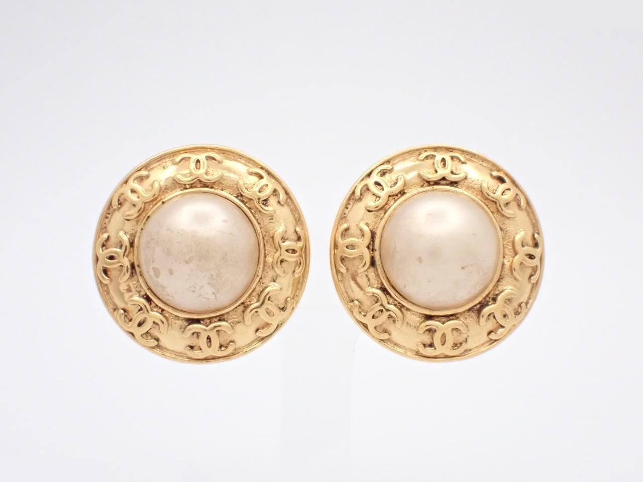 Faux pearl earrings