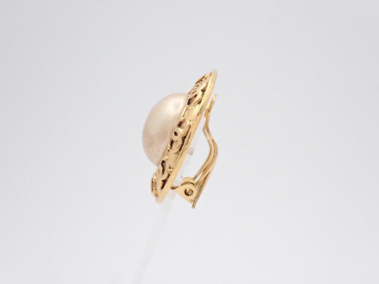 Faux pearl earrings — view 3