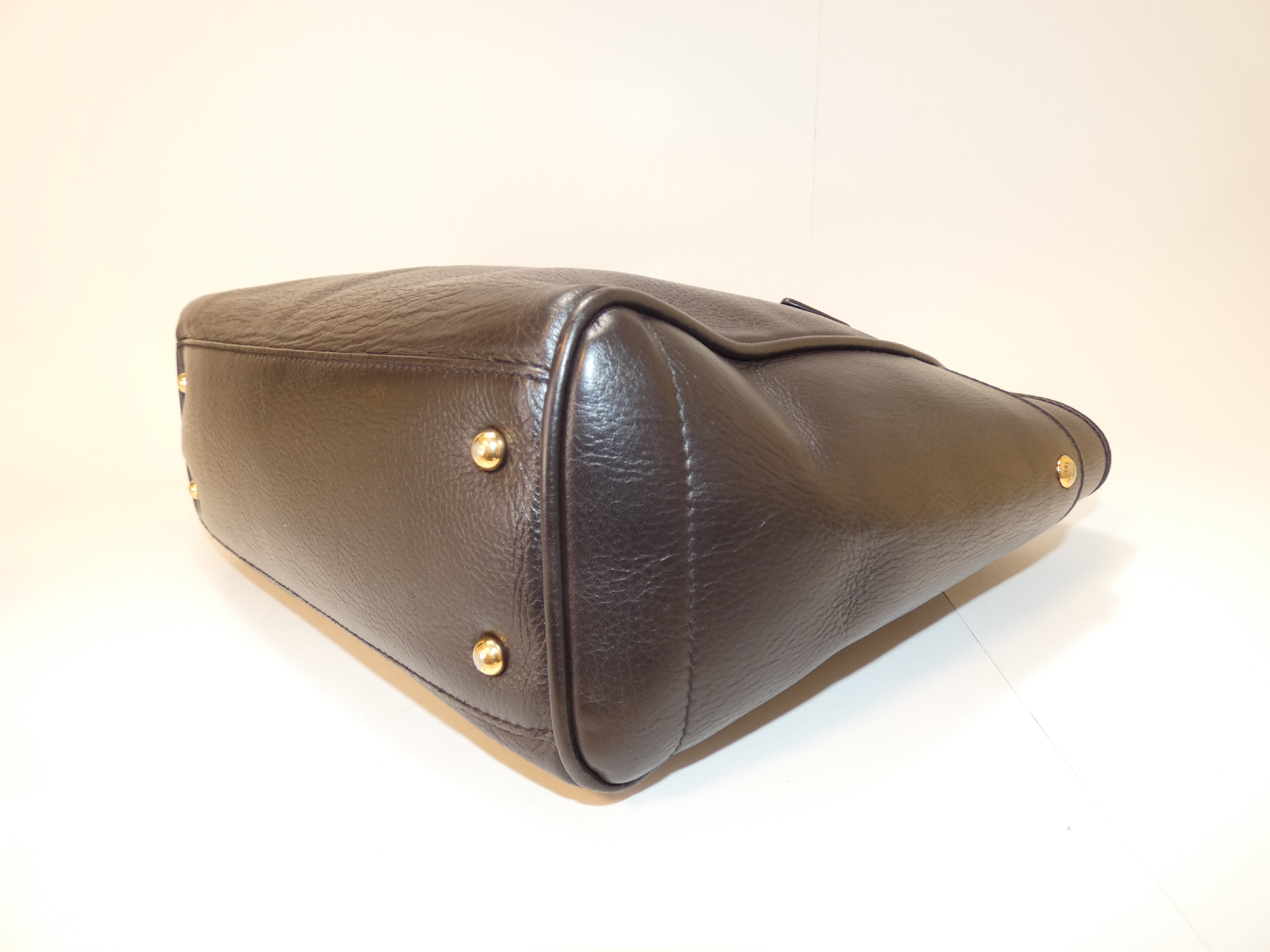 Heritage Leather Dark Brown Hand Tote Bag — view 6