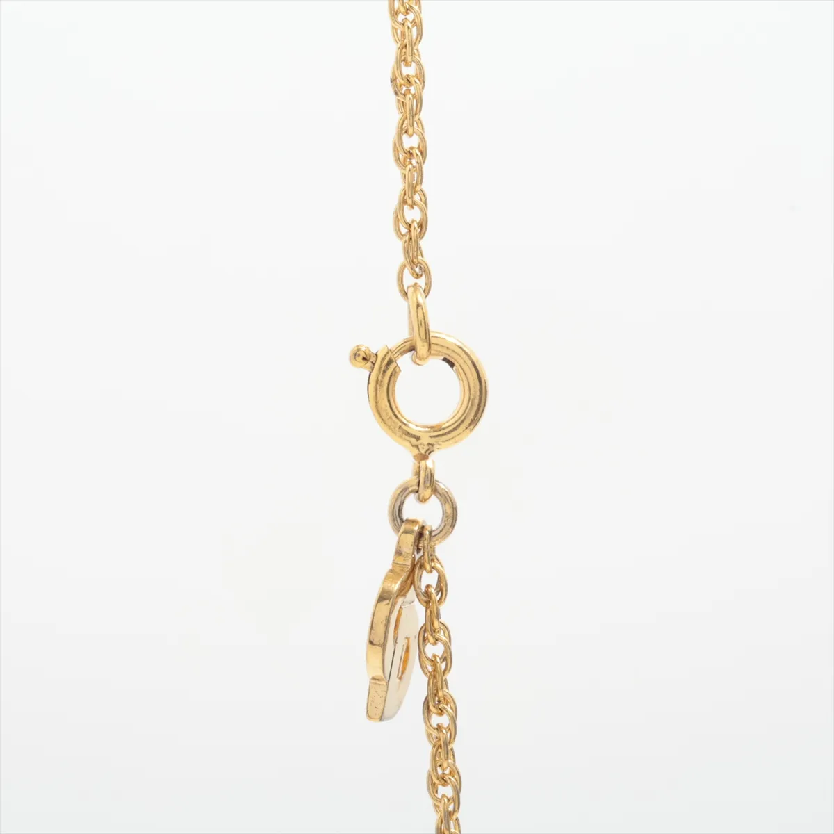 Heart Necklace, GP x Rhinestone, Gold, — view 3