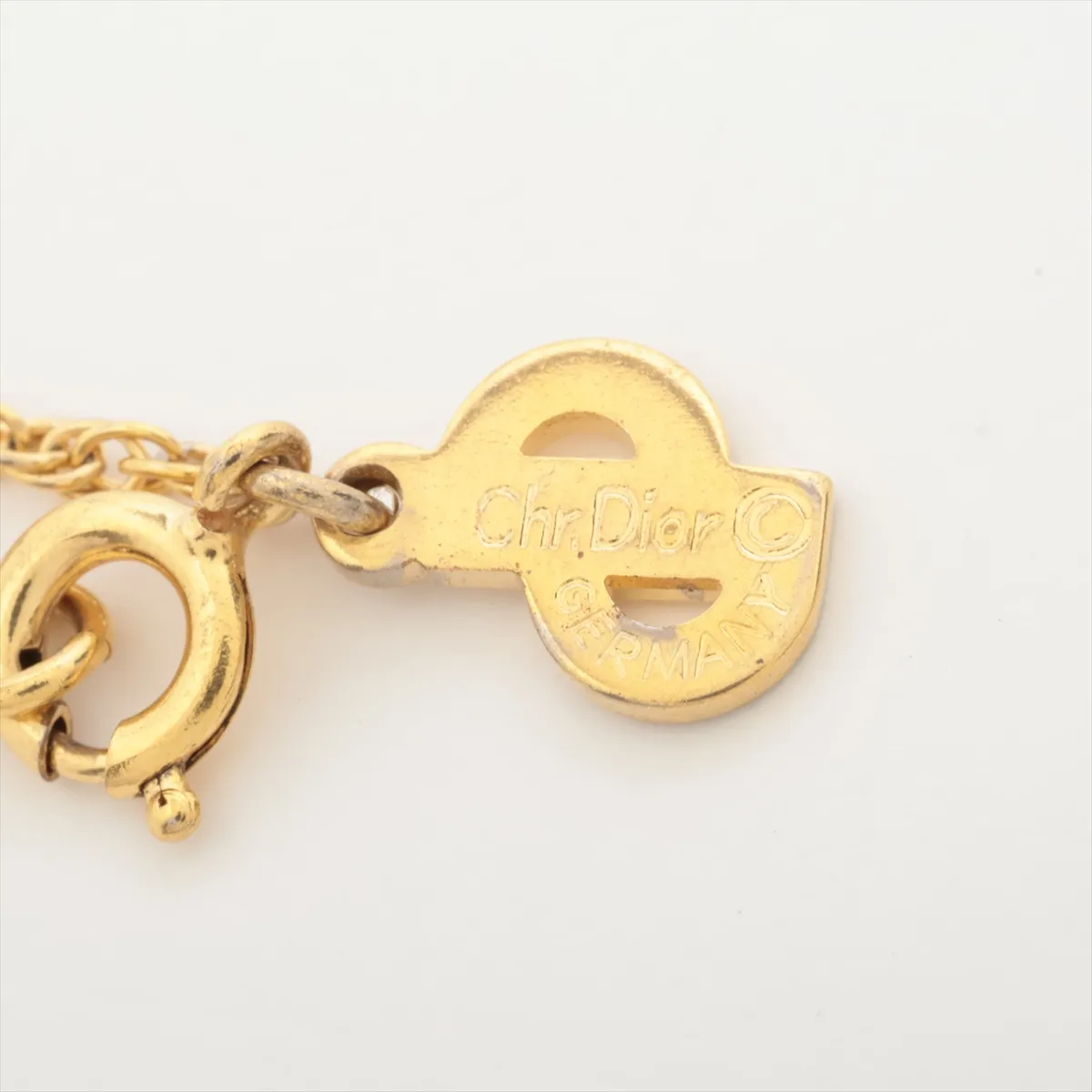 Heart Necklace, GP x Rhinestone, Gold, — view 4