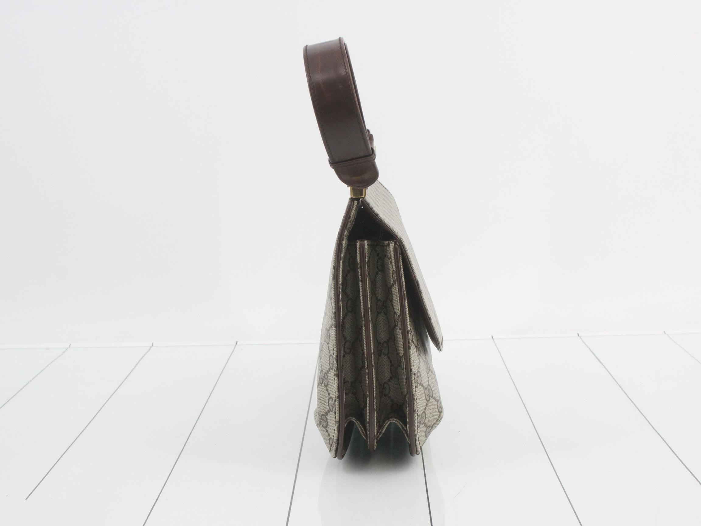 one-shoulder bag, flap, GG pattern, Shima — view 4