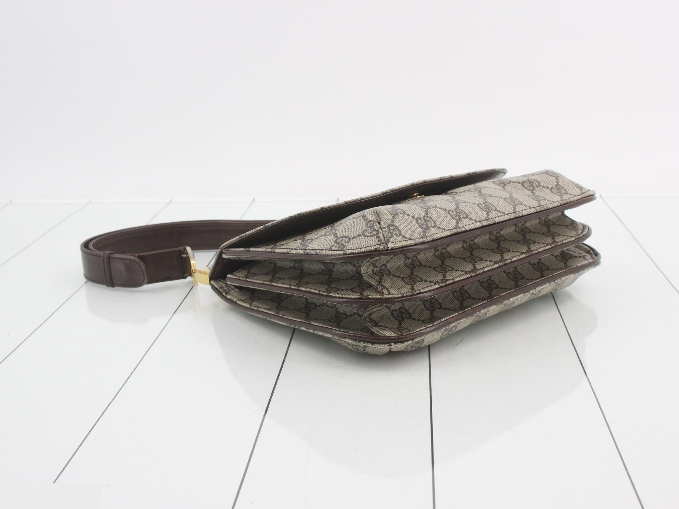 one-shoulder bag, flap, GG pattern, Shima — view 5