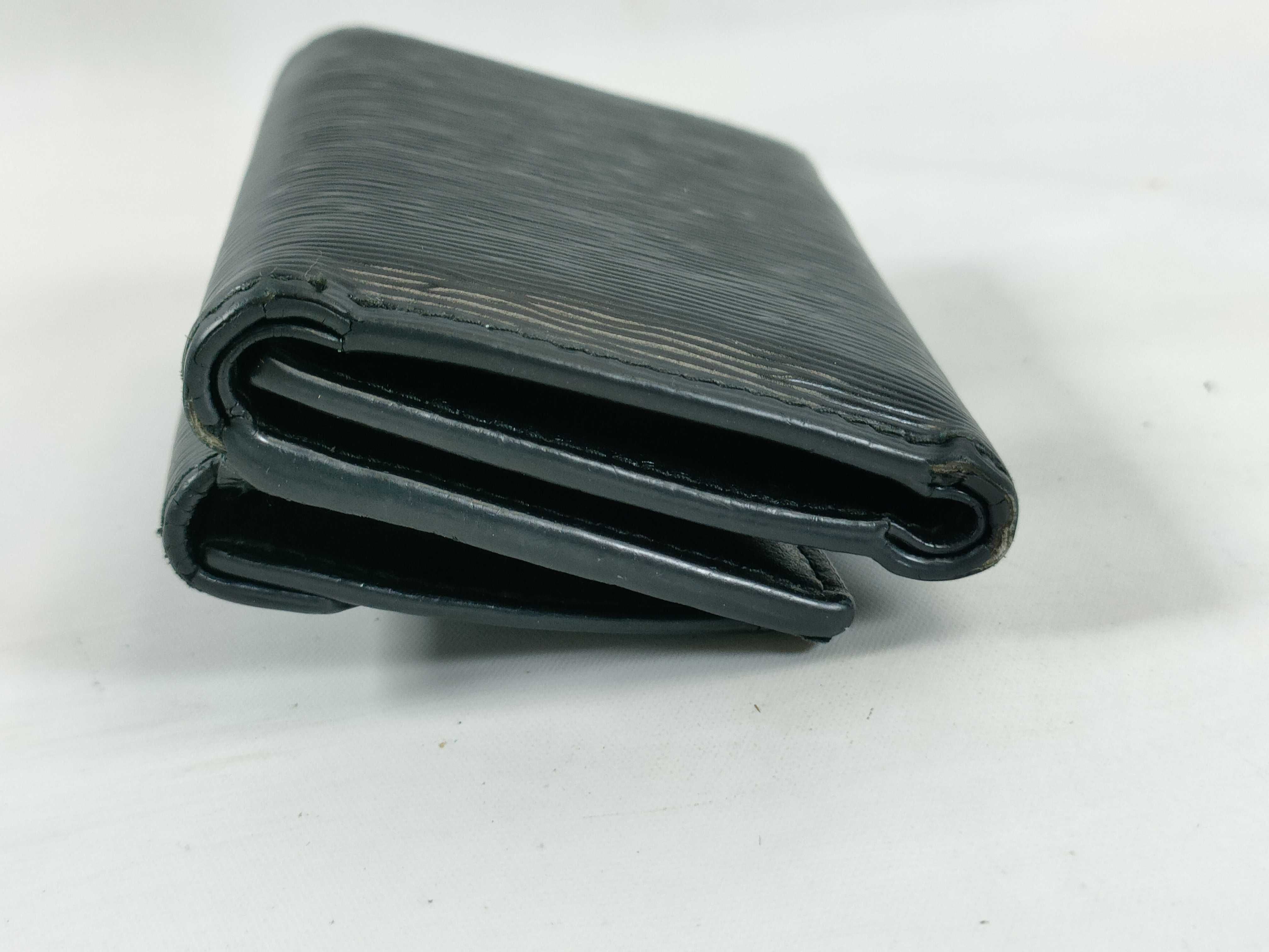 Tri-fold Wallet with Triangle Logo, Black — view 6