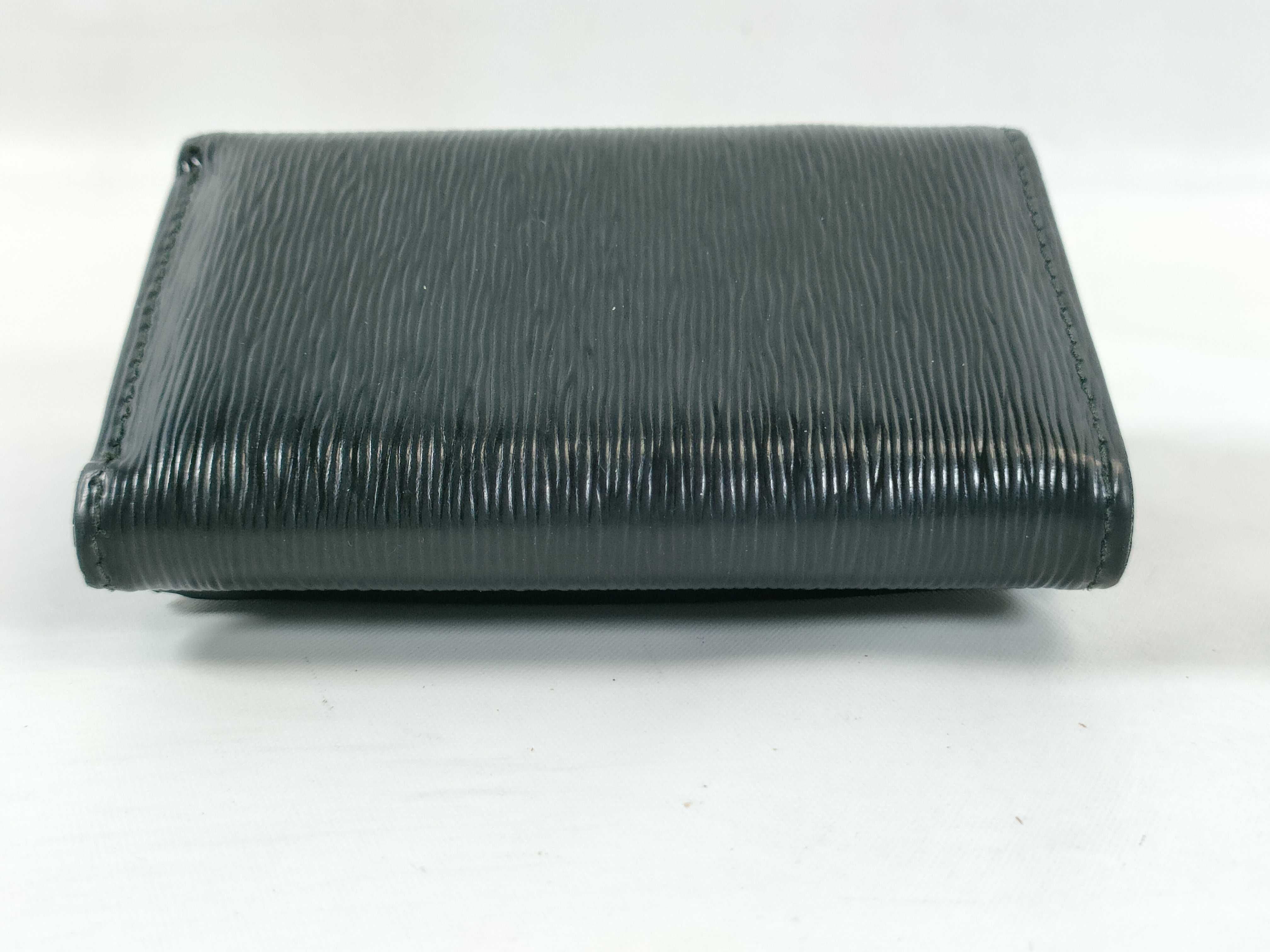 Tri-fold Wallet with Triangle Logo, Black — view 7