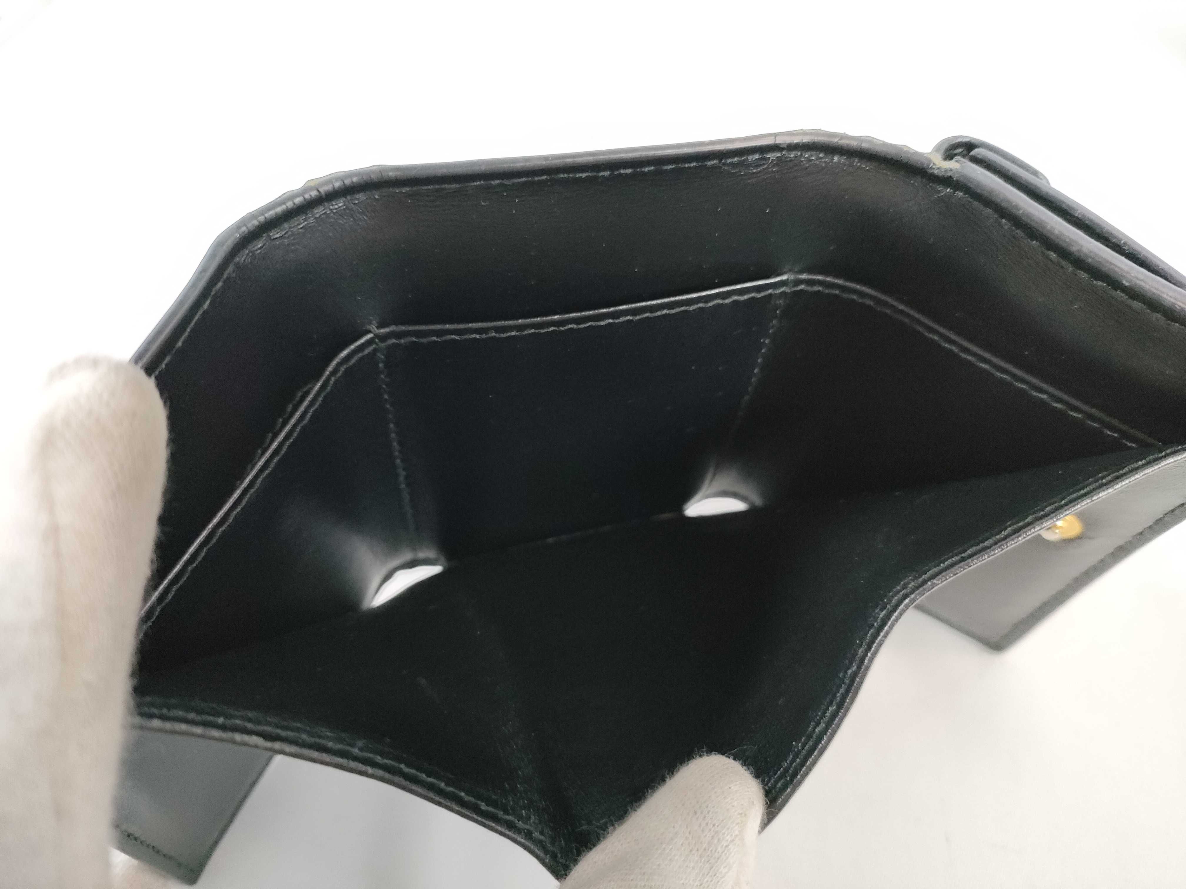 Tri-fold Wallet with Triangle Logo, Black — view 10