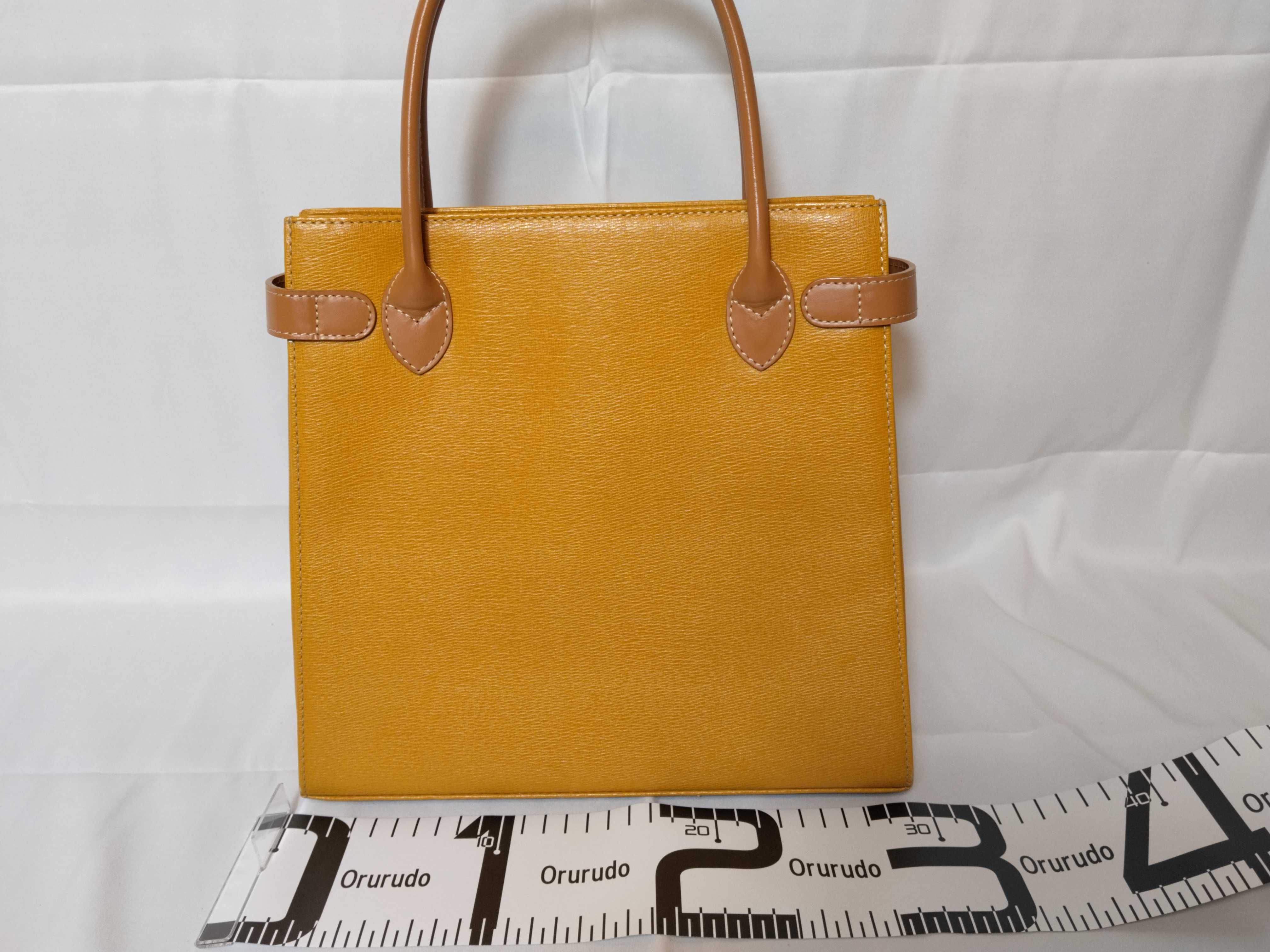 Leather Handbag with Checkered Interior — view 2