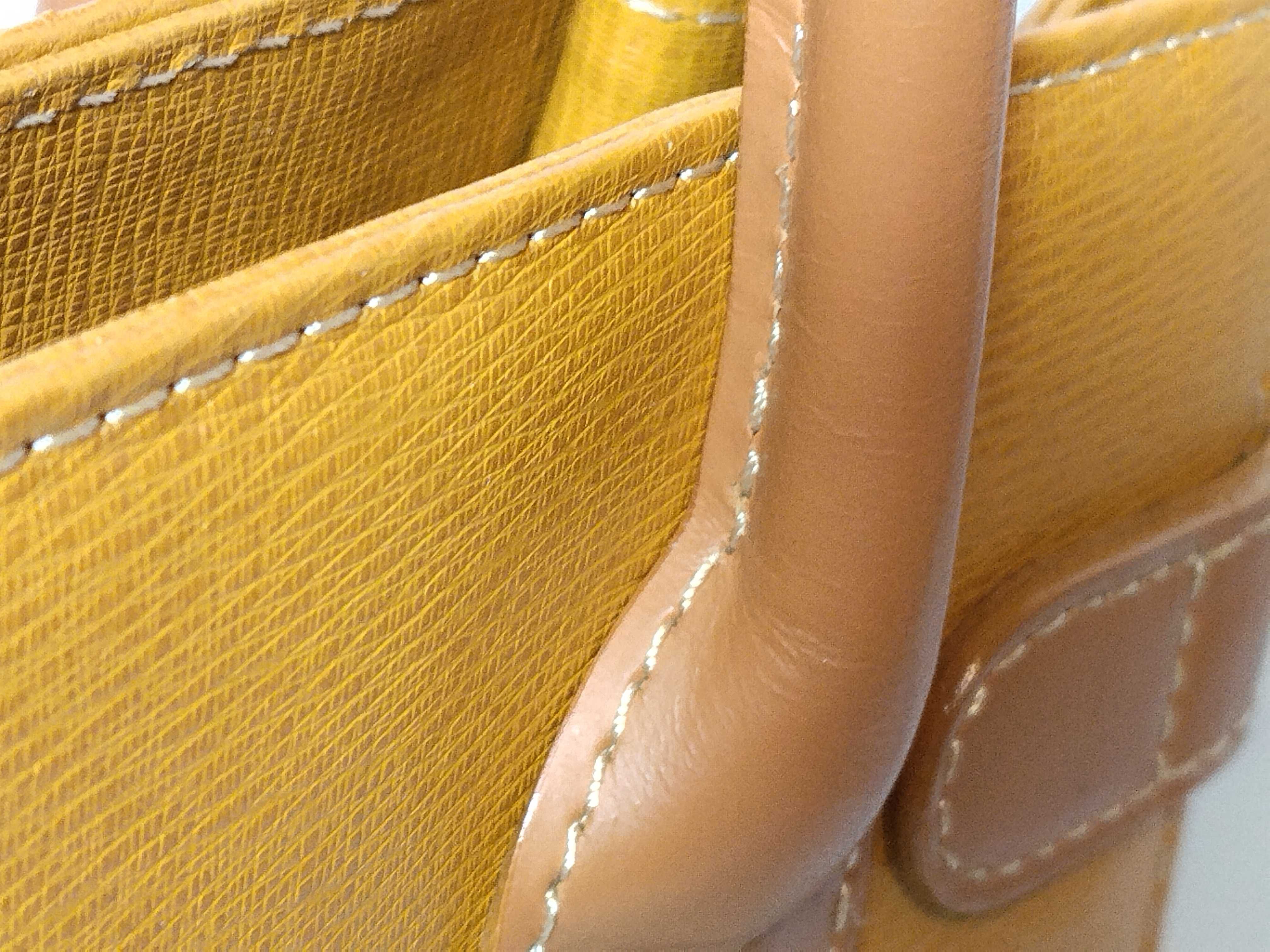Leather Handbag with Checkered Interior — view 5
