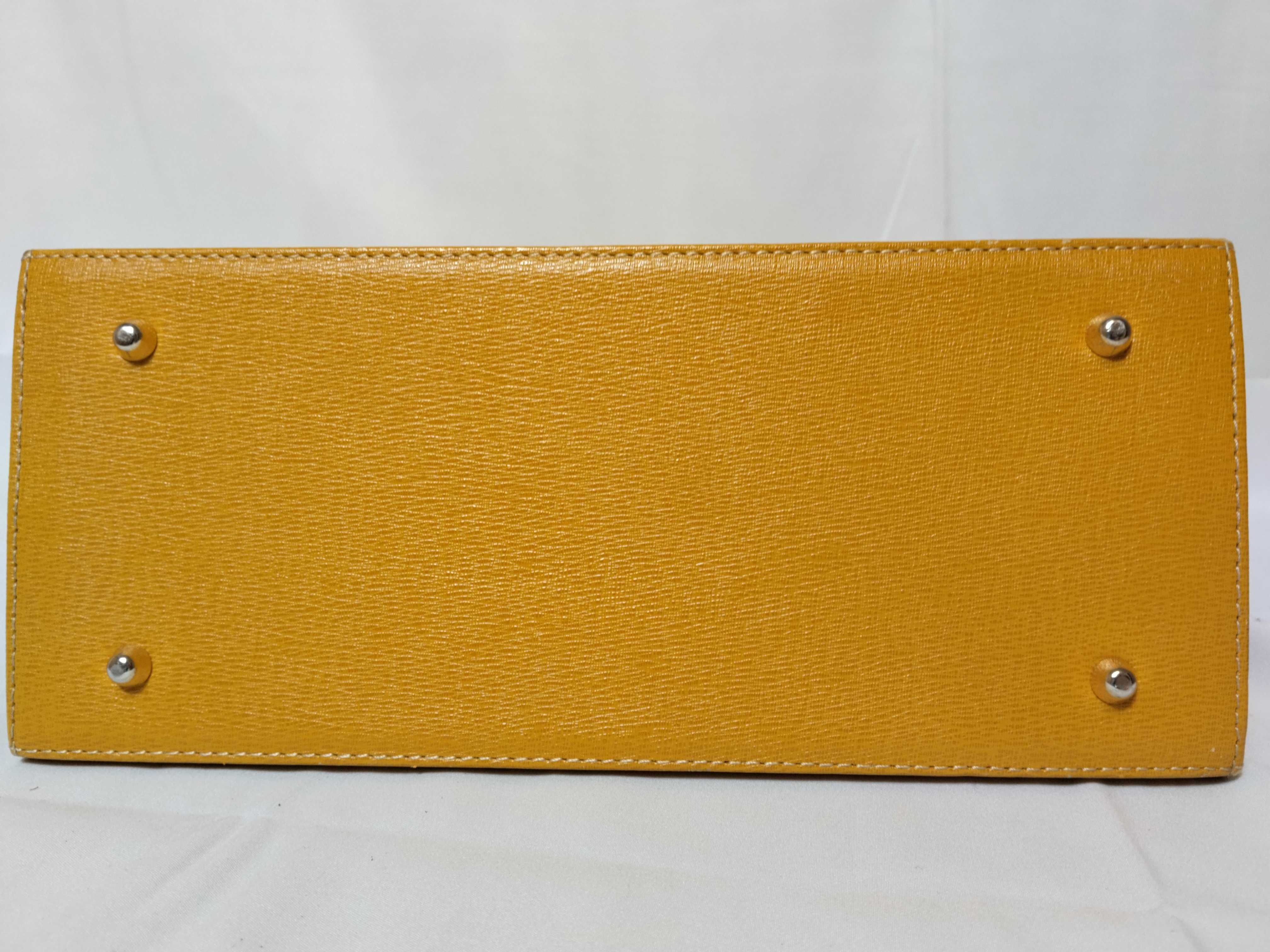 Leather Handbag with Checkered Interior — view 8