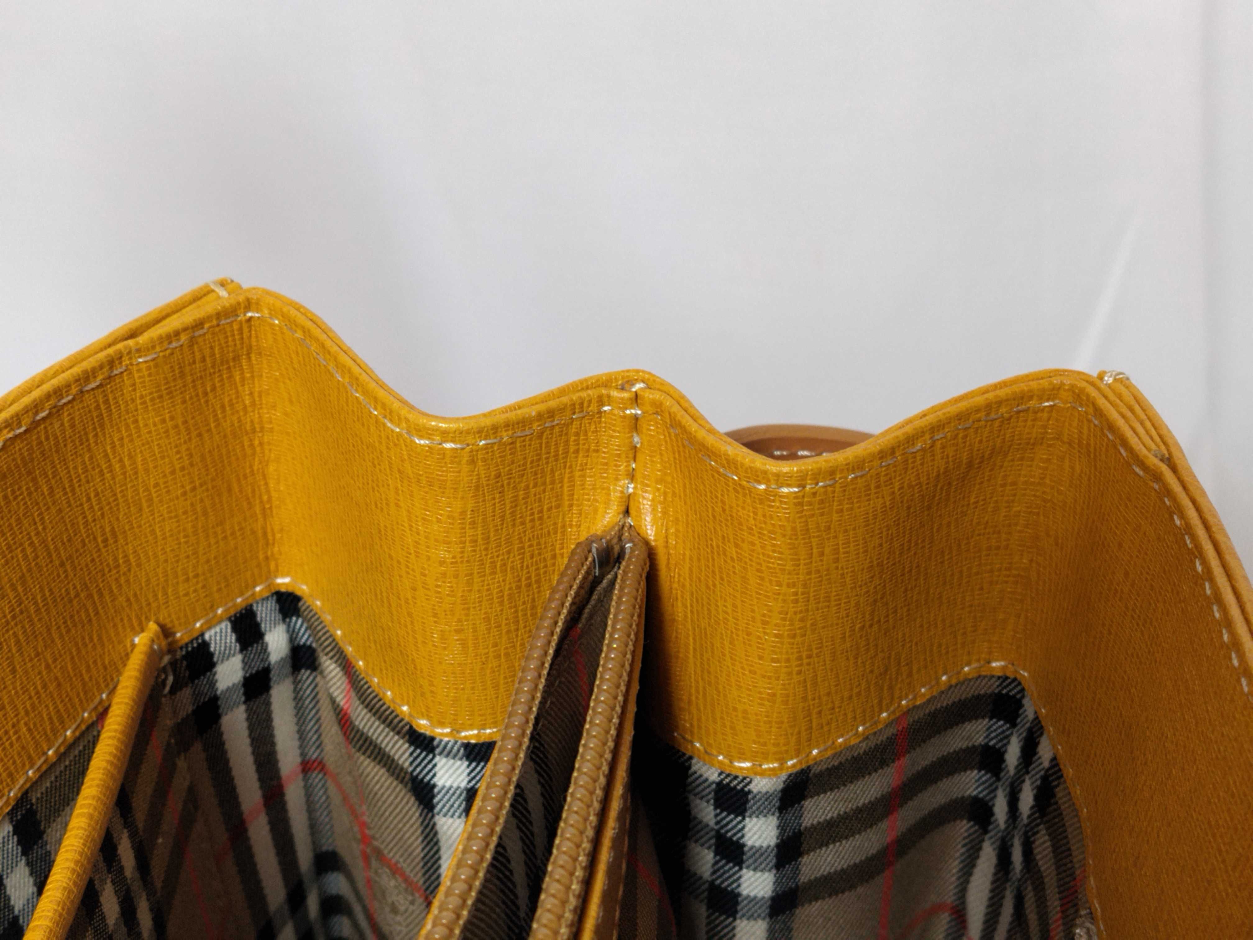 Leather Handbag with Checkered Interior — view 9