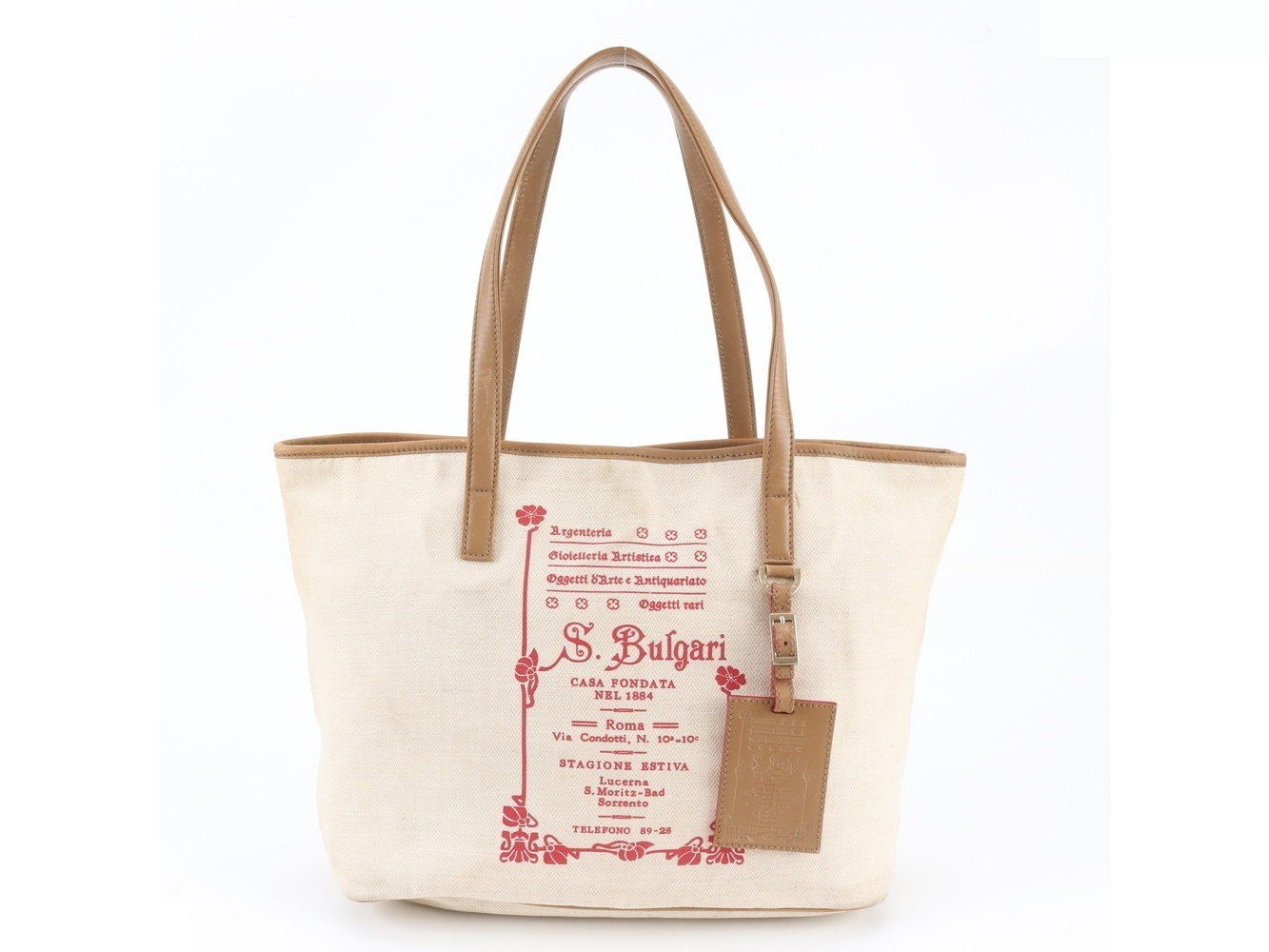 Collezione Leather Canvas Tote Bag — view 2