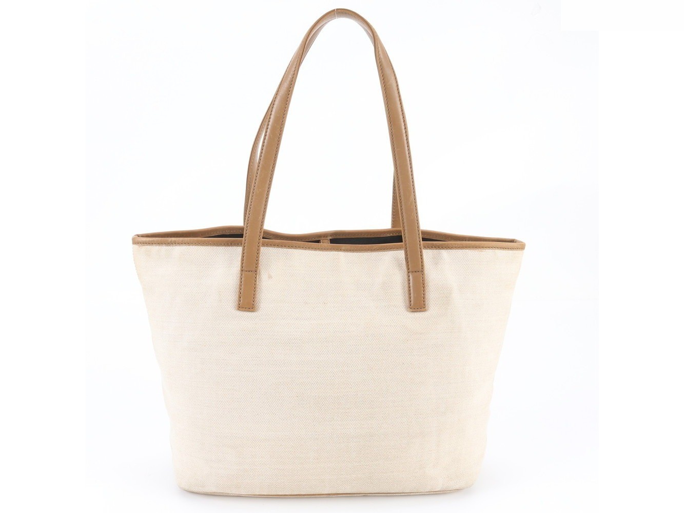 Collezione Leather Canvas Tote Bag — view 4