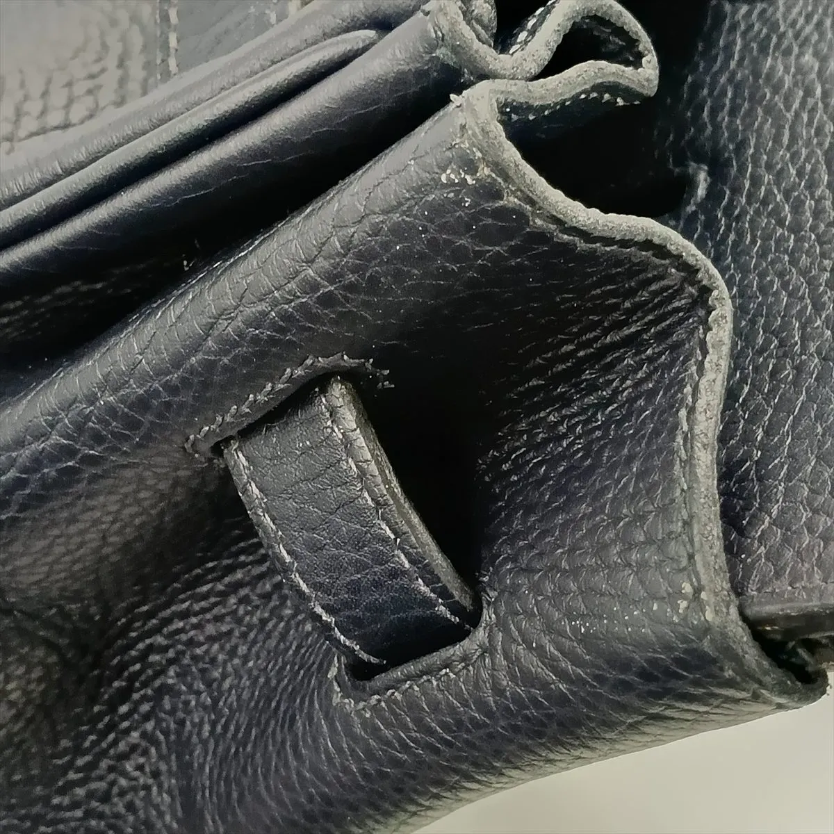 [Individually packaged] Hermes Birkin 35 Letournée Taurillon Clemence Navy Matte Silver Hardware E: 2001 — view 13