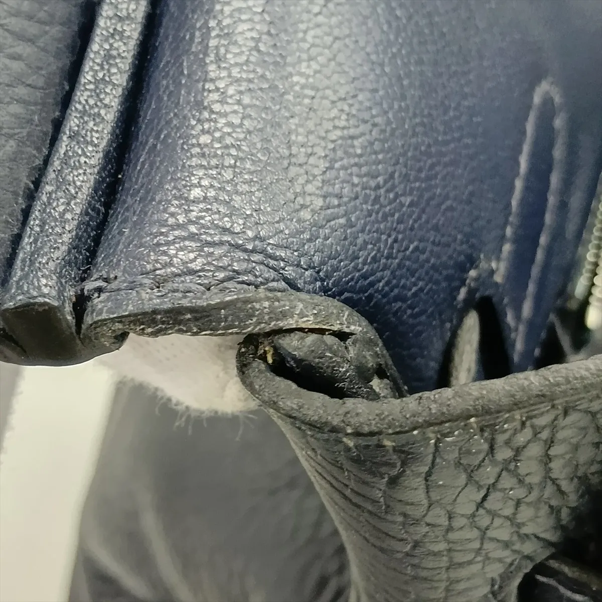 [Individually packaged] Hermes Birkin 35 Letournée Taurillon Clemence Navy Matte Silver Hardware E: 2001 — view 14