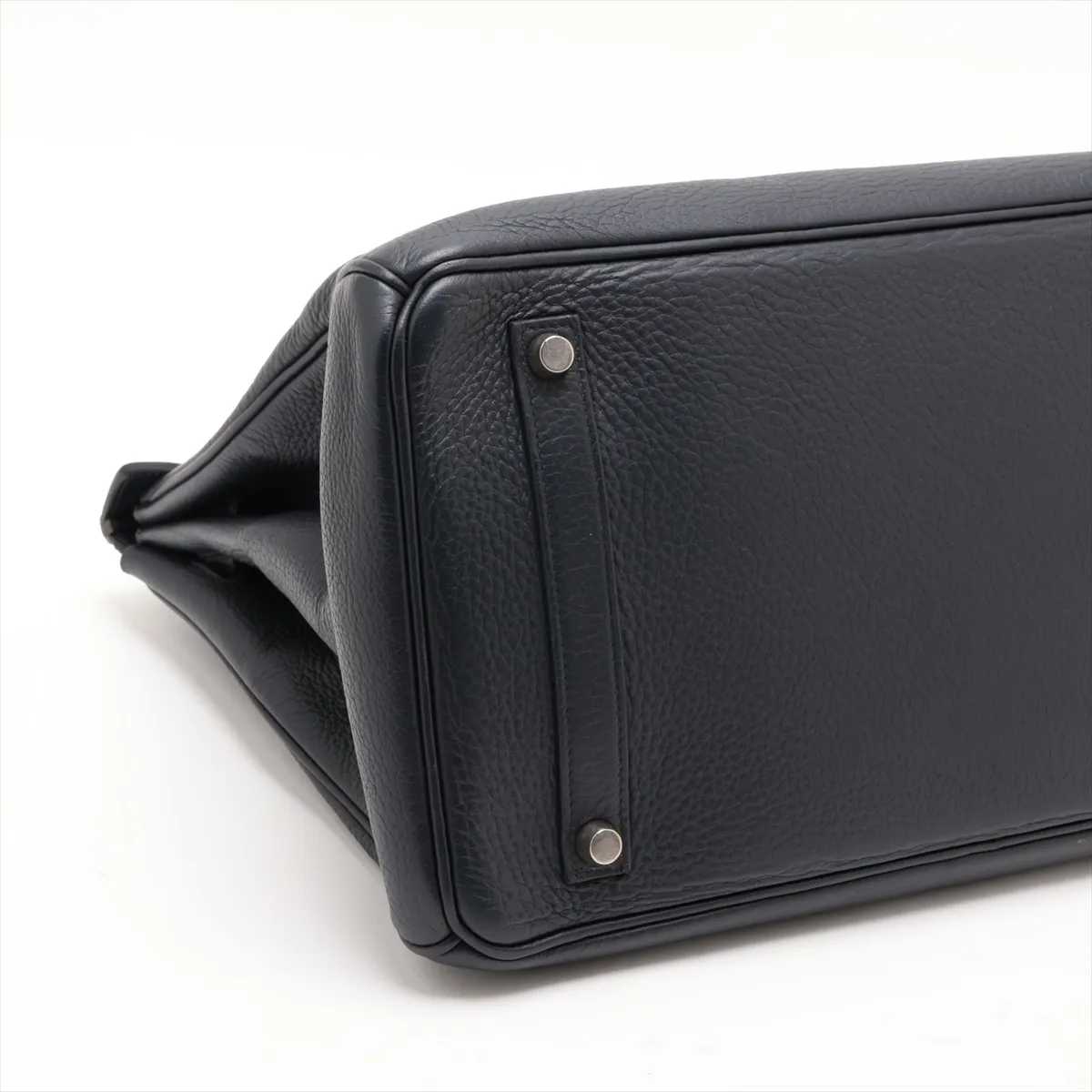 [Individually packaged] Hermes Birkin 35 Letournée Taurillon Clemence Navy Matte Silver Hardware E: 2001 — view 4