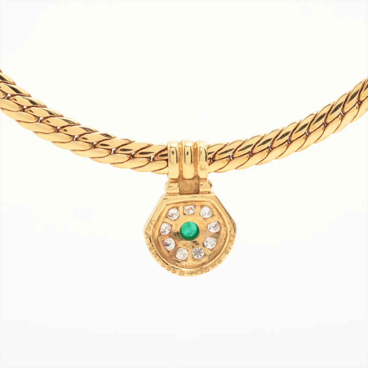Emerald Diamond Necklace 18Kt(YG) 28.0g 0.35 C85BB4433H6 Emerald — view 2