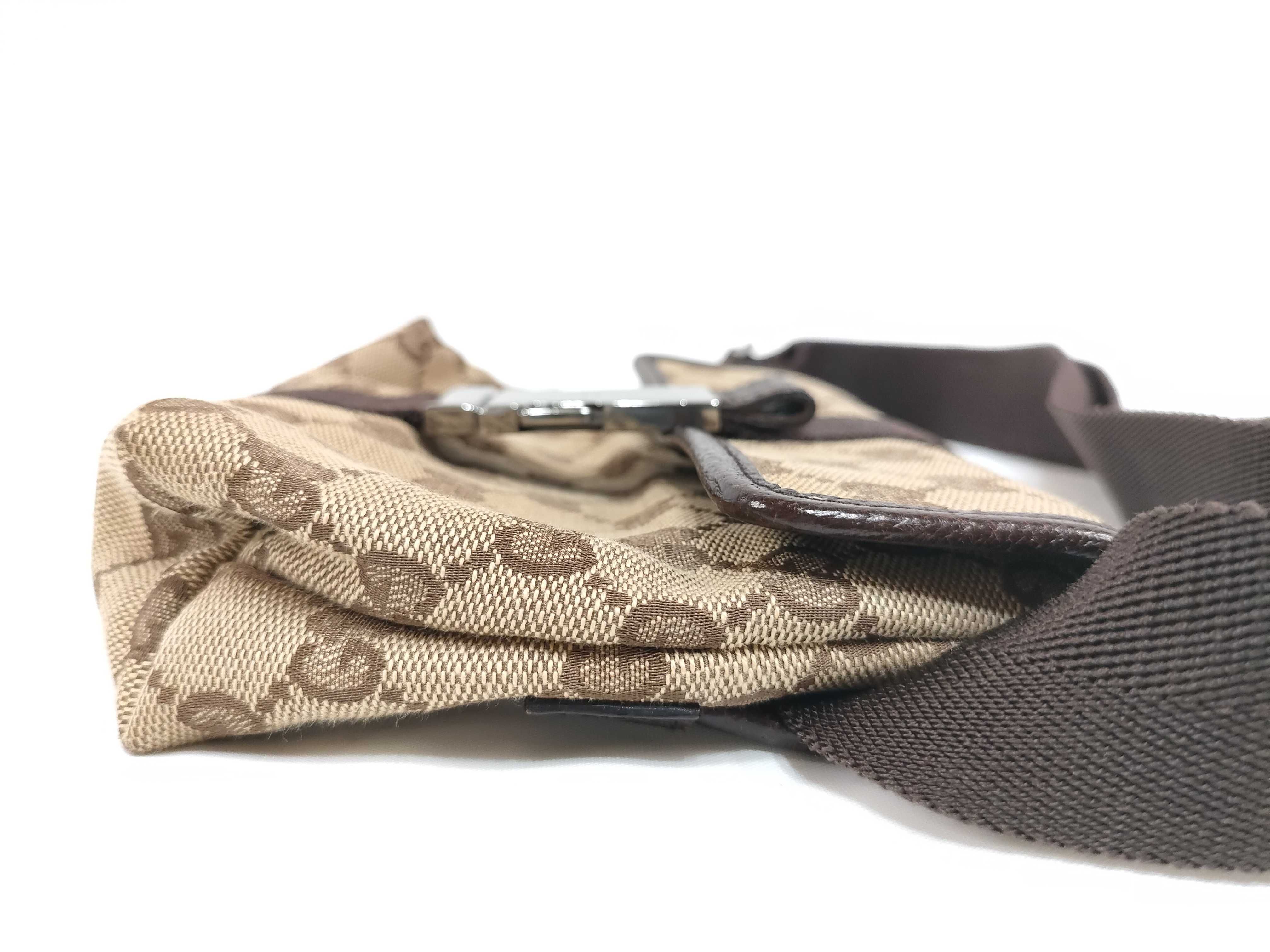GG Canvas Waist Bag (Brown) — view 8