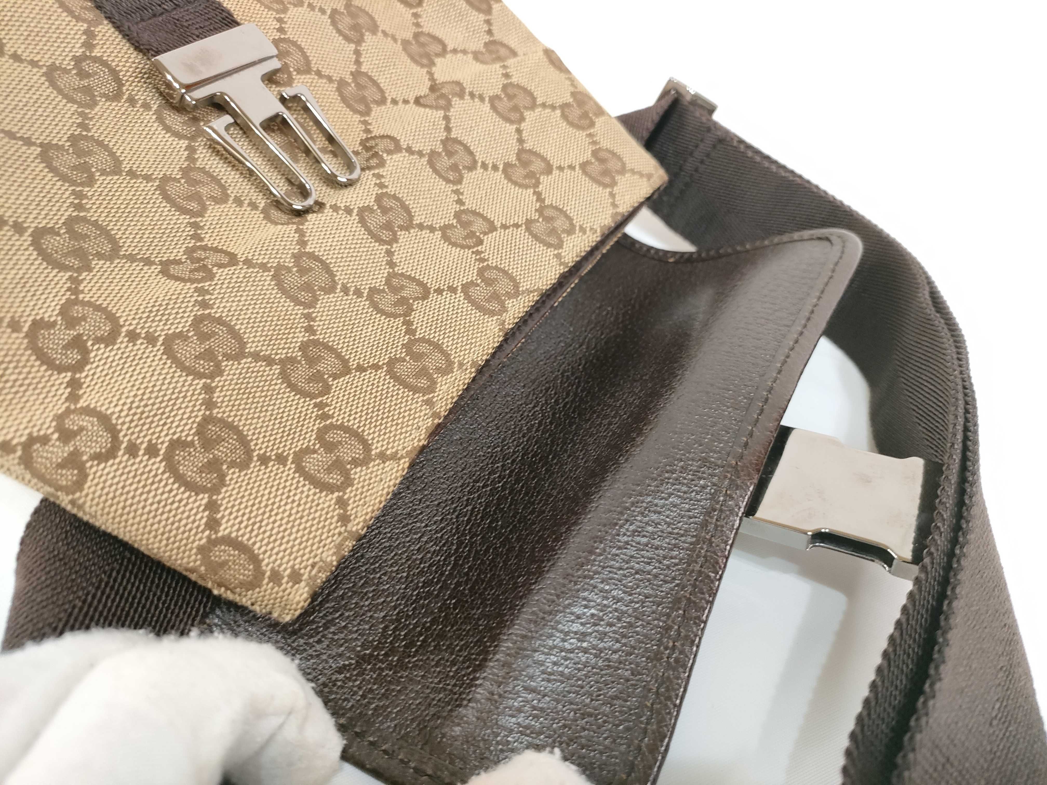 GG Canvas Waist Bag (Brown) — view 10