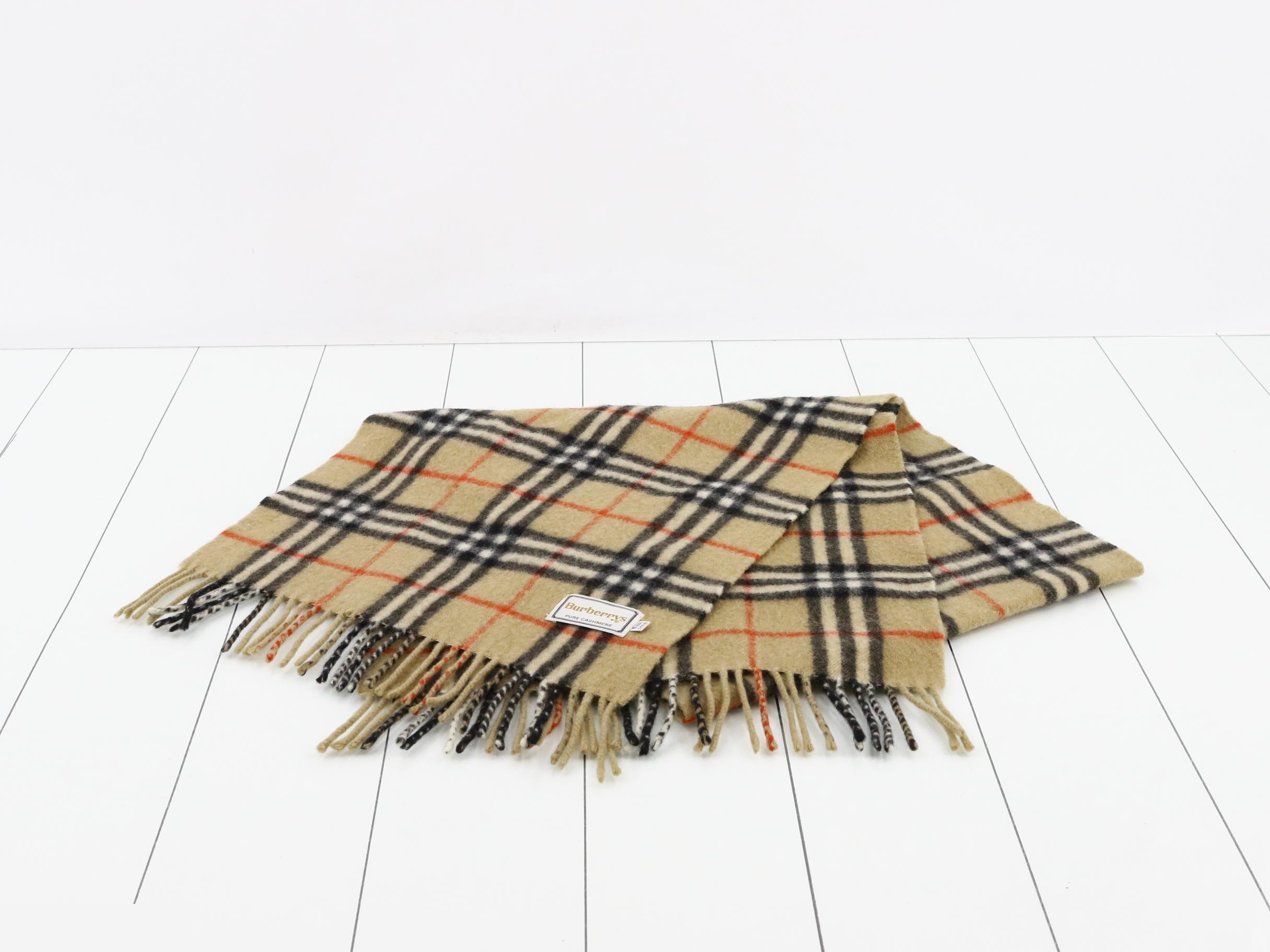 Nova Check Scarf, Beige — view 2