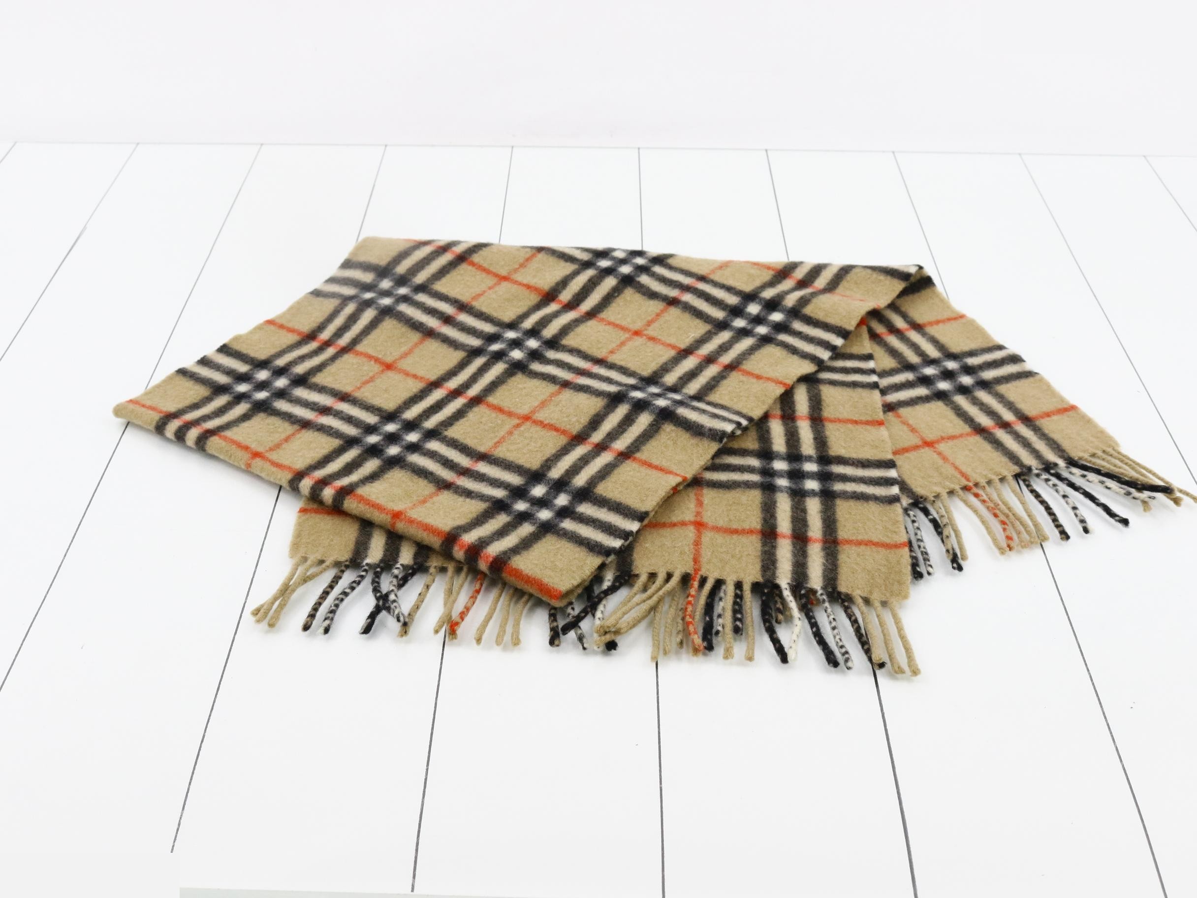 Nova Check Scarf, Beige — view 3