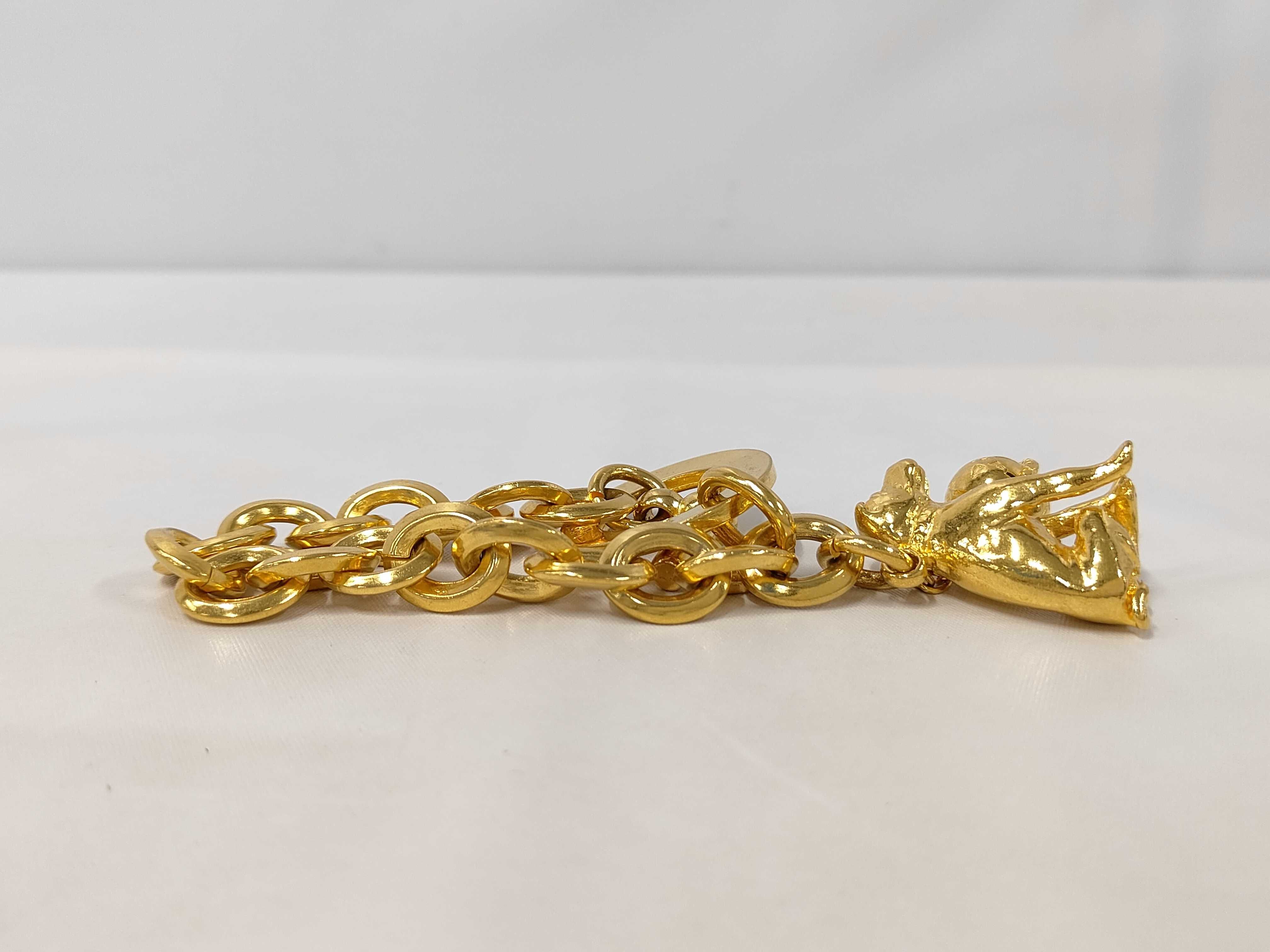 bracelet, circle star ball, dog motif bracelet/bangle — view 3
