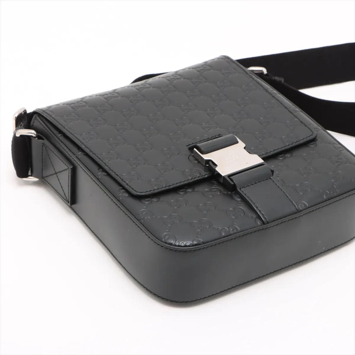 Guccisima leather shoulder bag black 473877 — view 4