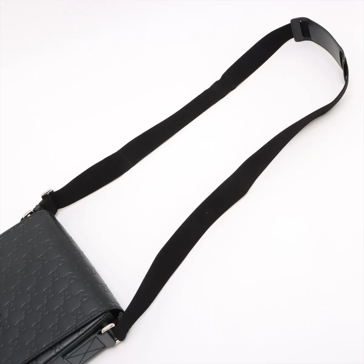 Guccisima leather shoulder bag black 473877 — view 5