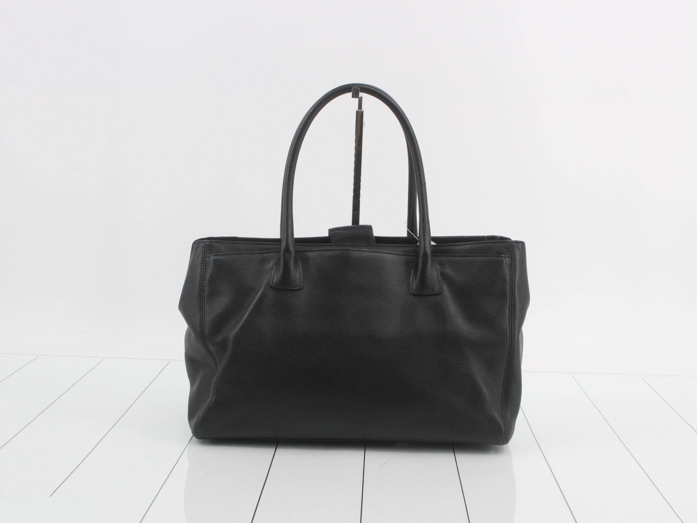 Executive 12180283 Leather 2-Way Tote Bag, Black — view 2