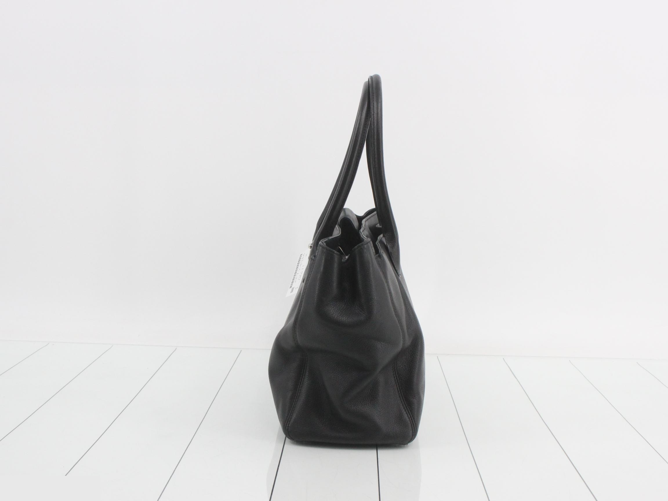 Executive 12180283 Leather 2-Way Tote Bag, Black — view 3