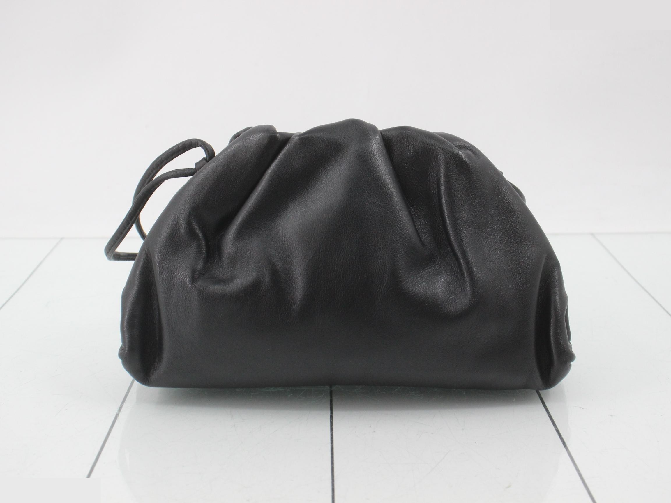 Mini The Pouch Shoulder Bag, Black Leather — view 2