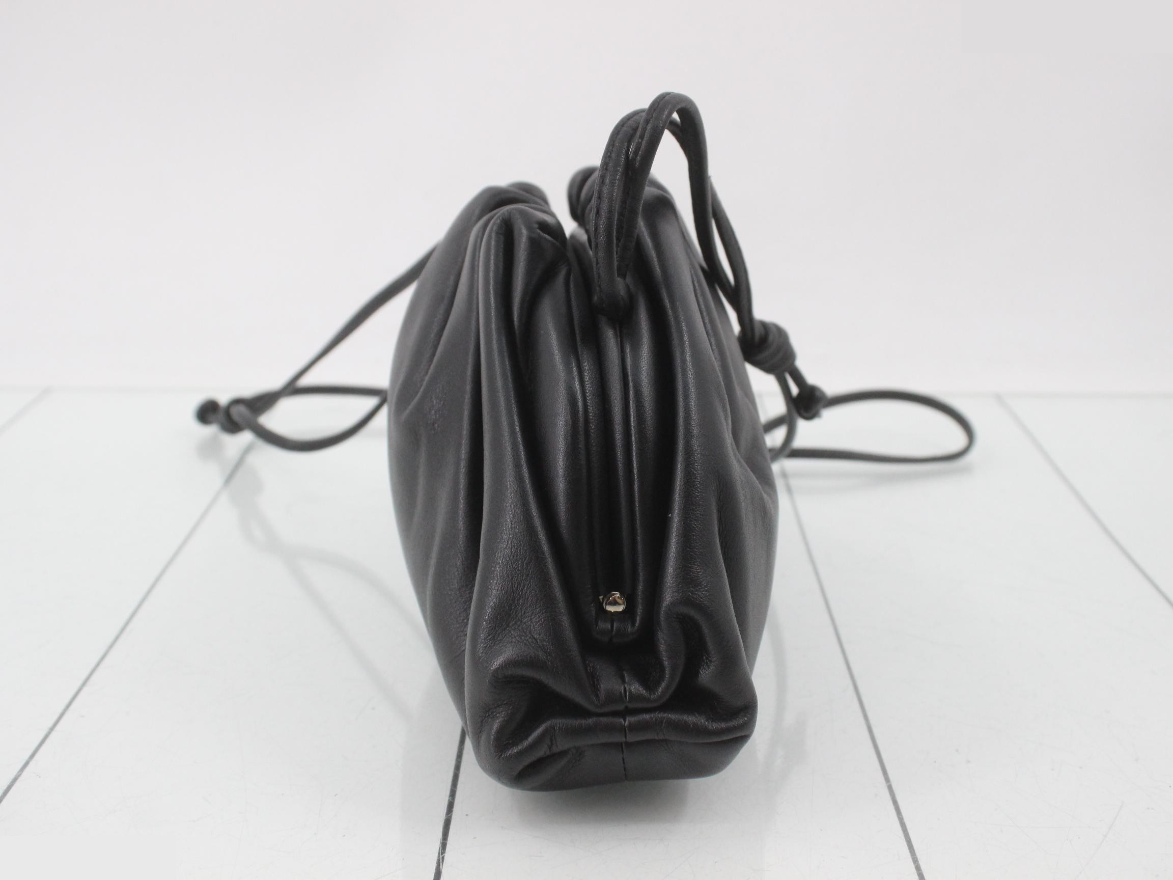 Mini The Pouch Shoulder Bag, Black Leather — view 3