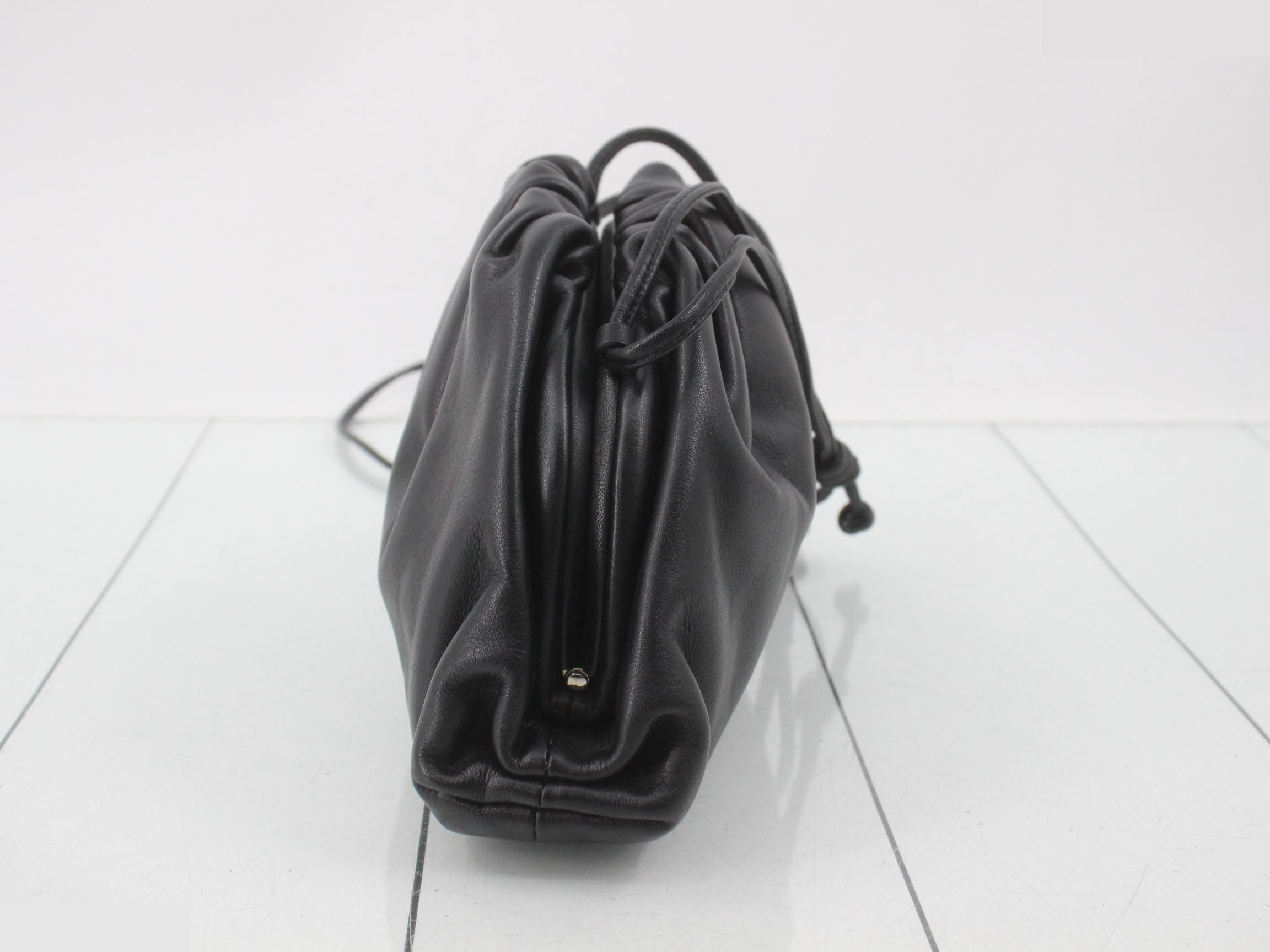Mini The Pouch Shoulder Bag, Black Leather — view 4