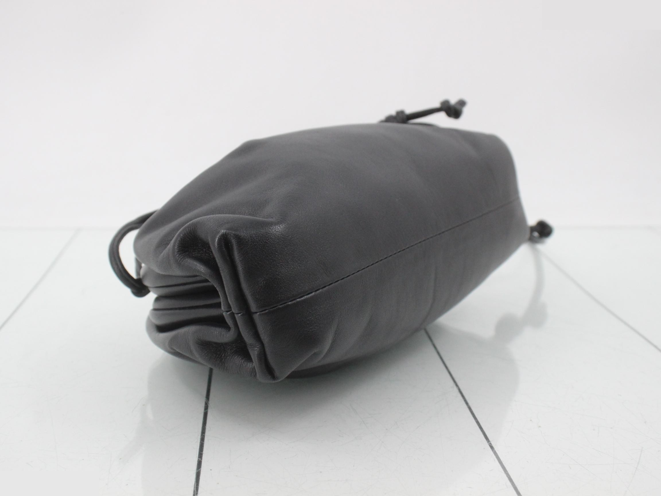 Mini The Pouch Shoulder Bag, Black Leather — view 5