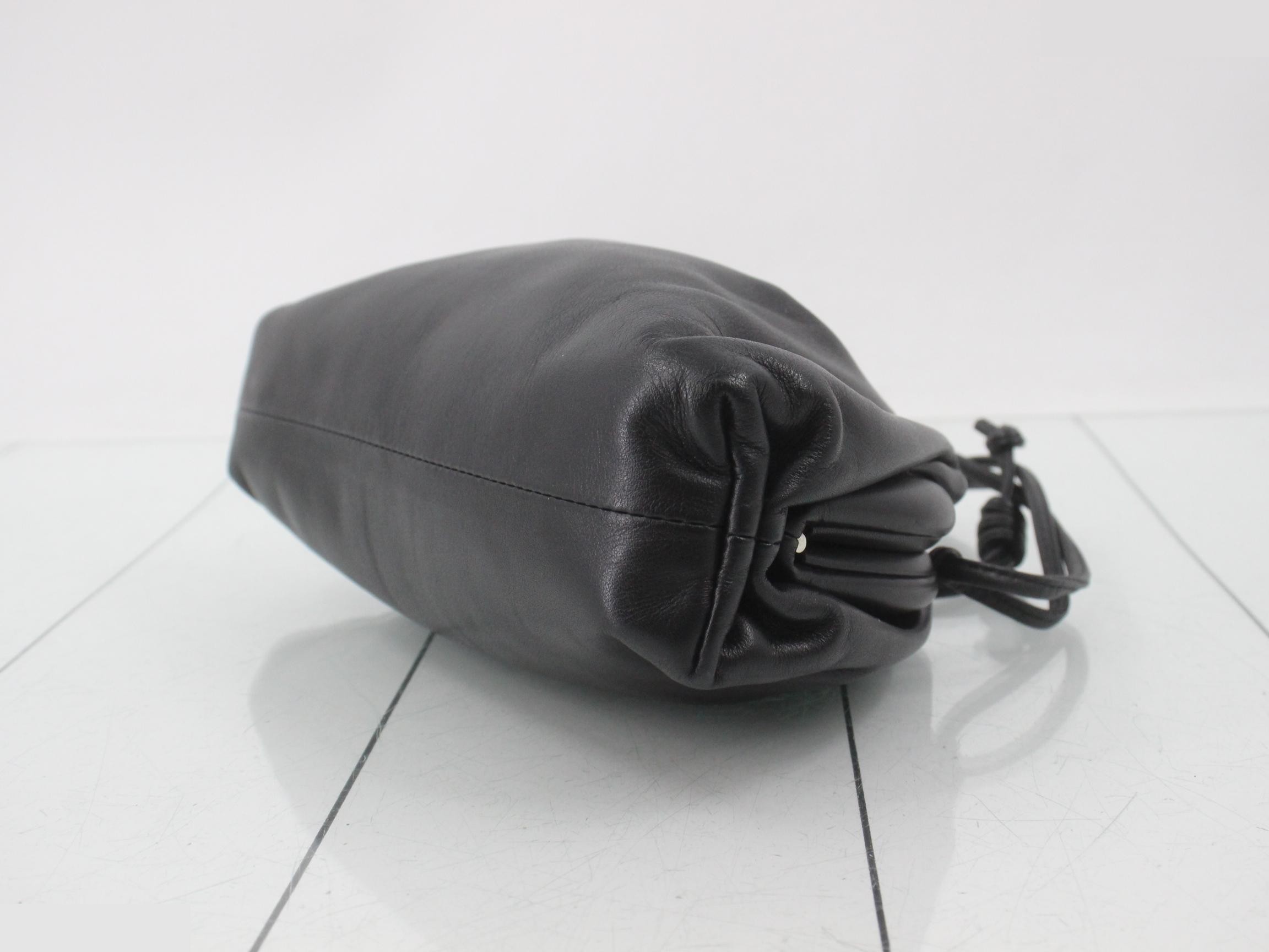 Mini The Pouch Shoulder Bag, Black Leather — view 6