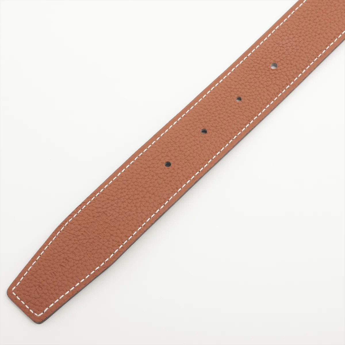 H Belt W:2024 Belt 75 Leather Gold x Black — view 3