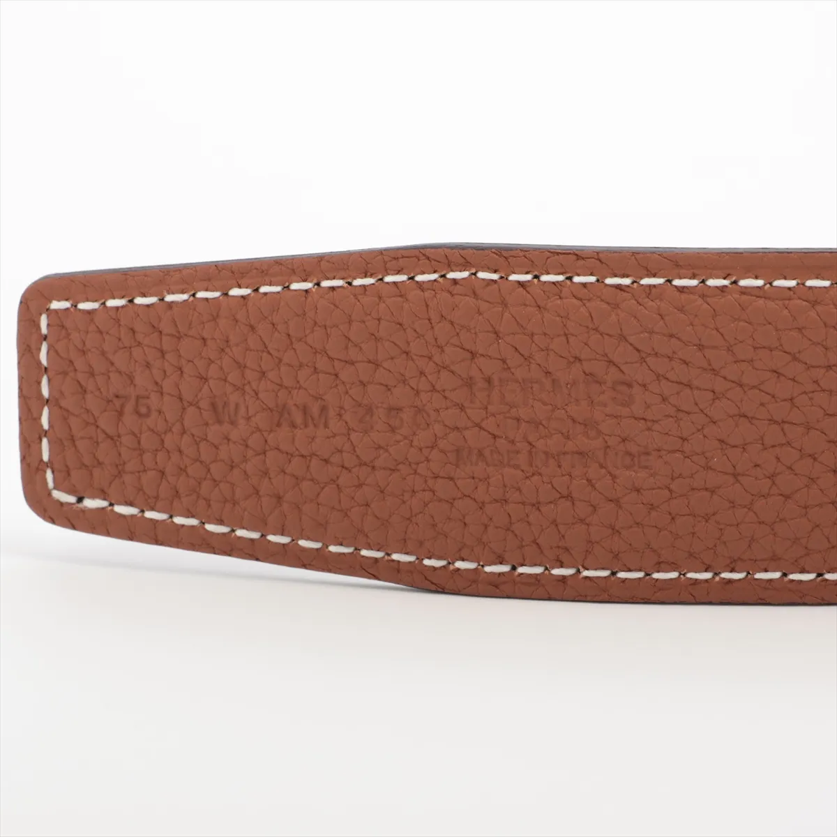 H Belt W:2024 Belt 75 Leather Gold x Black — view 5