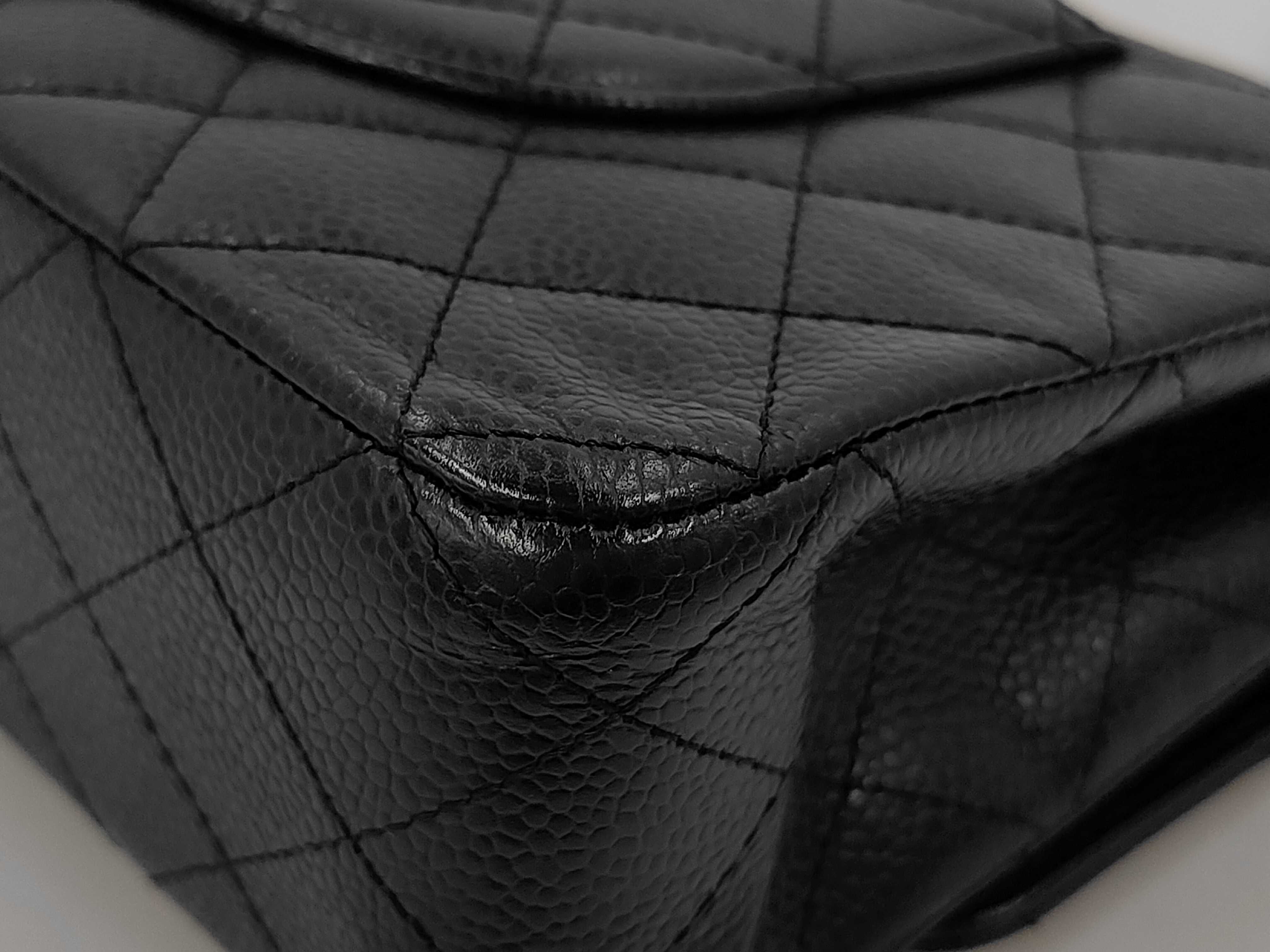 Matelassé Chain Shoulder Bag, Caviar Leather, with original seal, serial number 13-series, 13826660, Black Shoulder Bag — view 3