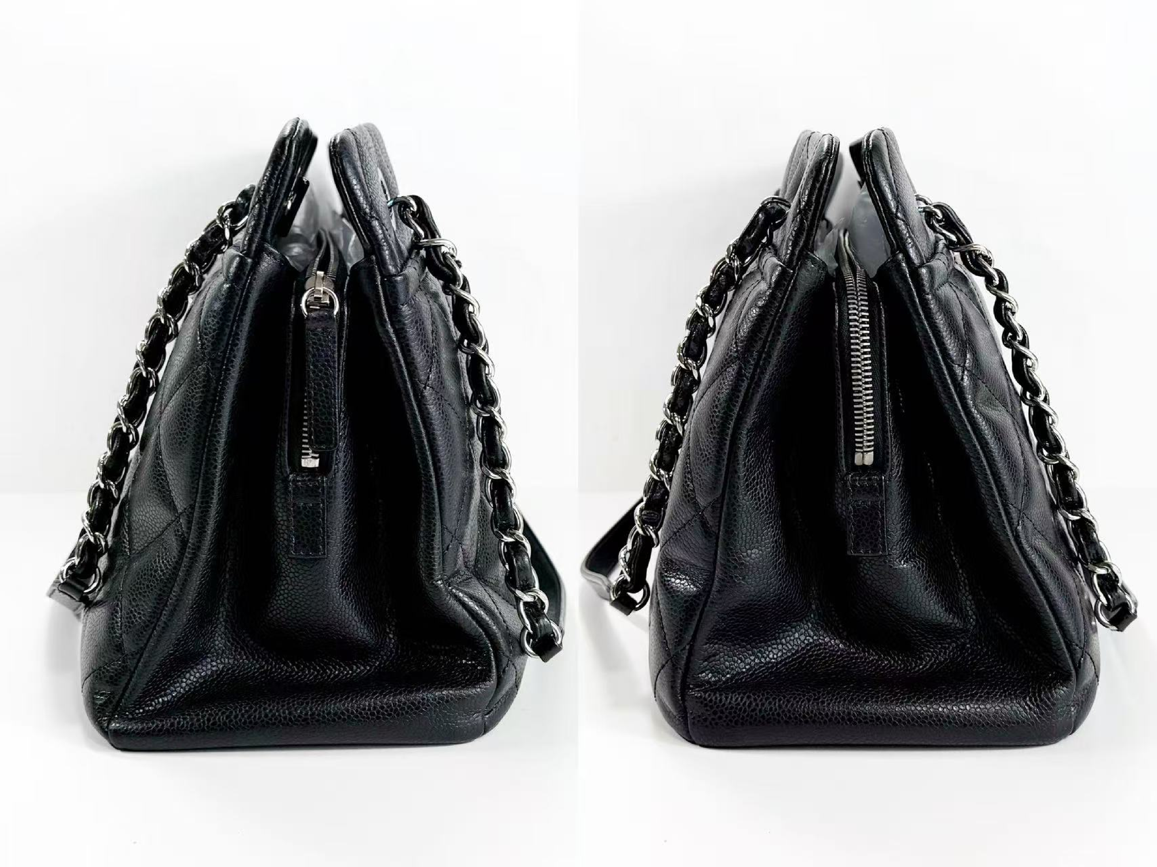 Black Caviar Leather Large Coco Matelassé Tote Bag, W38/H24/D14cm (approx.), Serial Number , with dust bag and seal, silver hardware, chain tote bag, 17728133, Excellent Condition, Grade A. — view 13