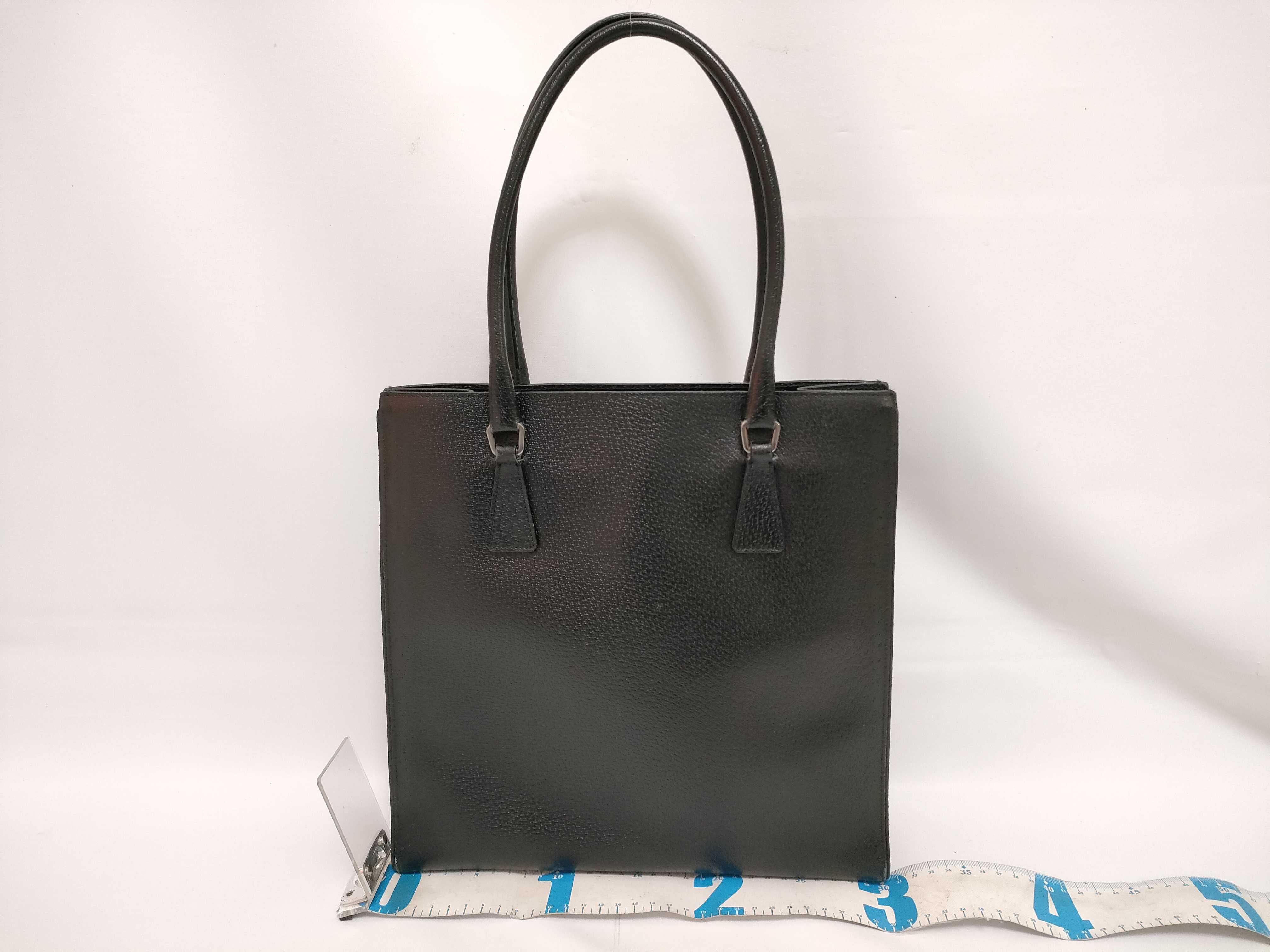 Leather Tote Bag (Black) — view 2