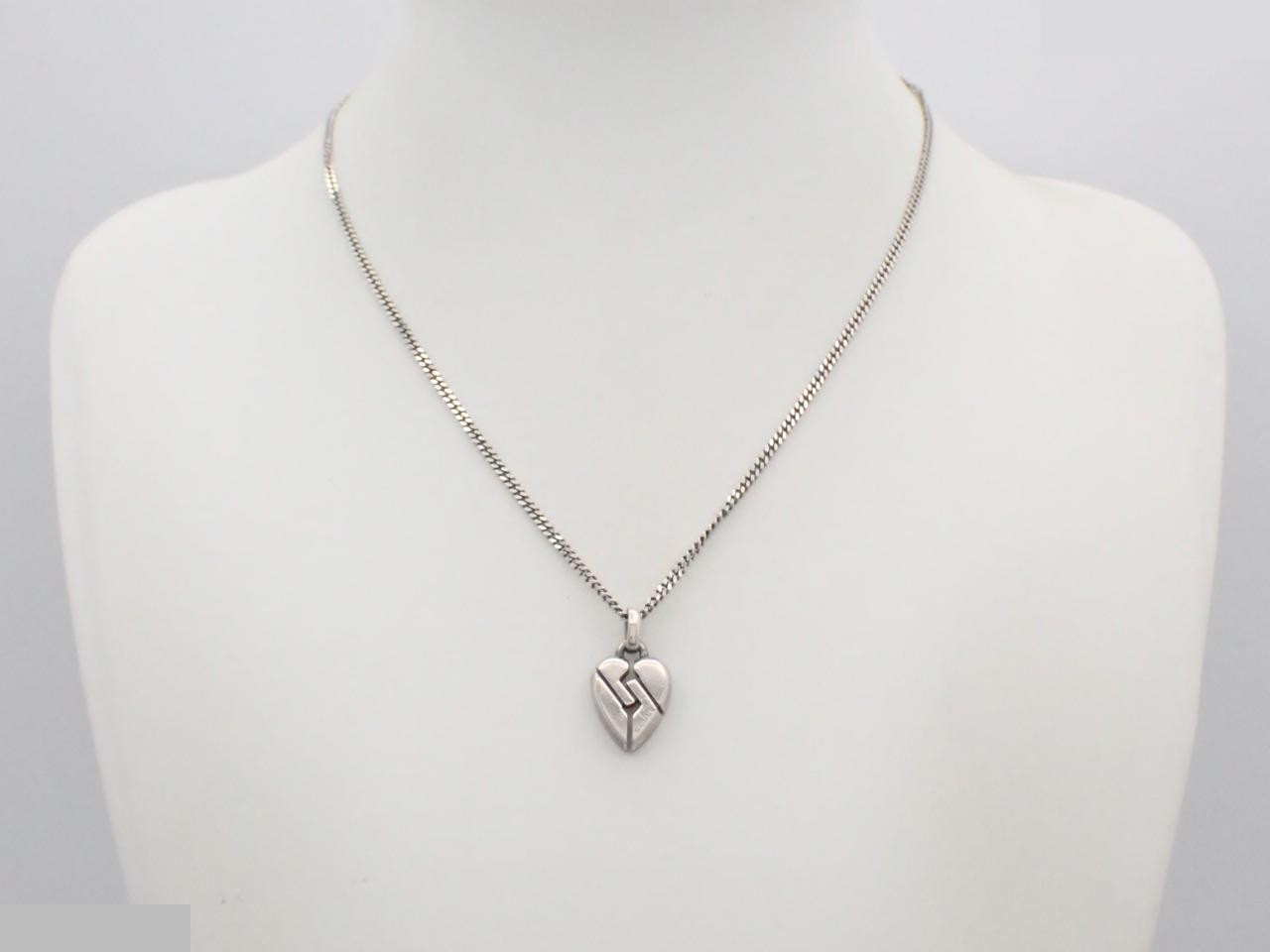 Knot necklace (heart pendant) AG925 10.9g — view 3