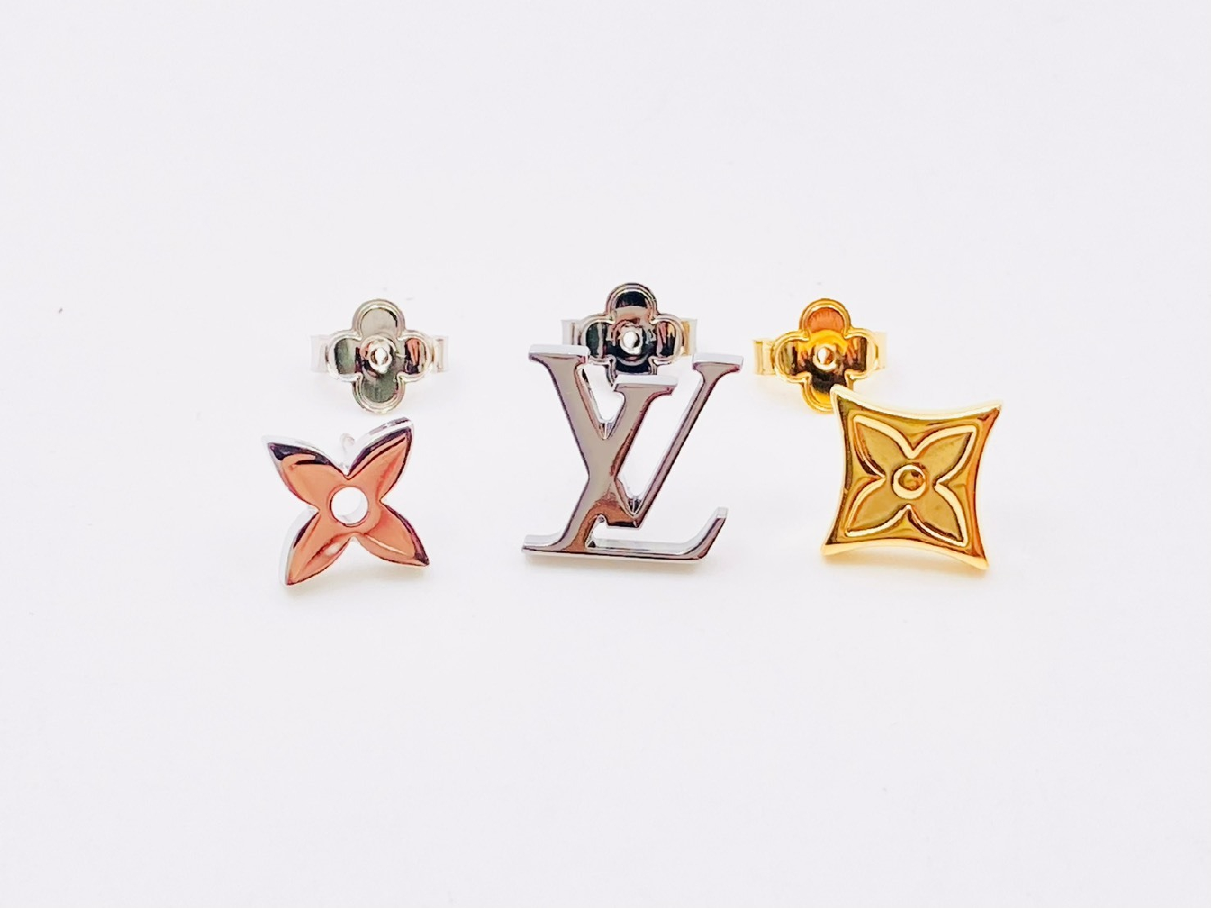 M00530 Boucles LV Instinct Earrings 3-piece set Gold x Silver OB2243 Earrings — view 2