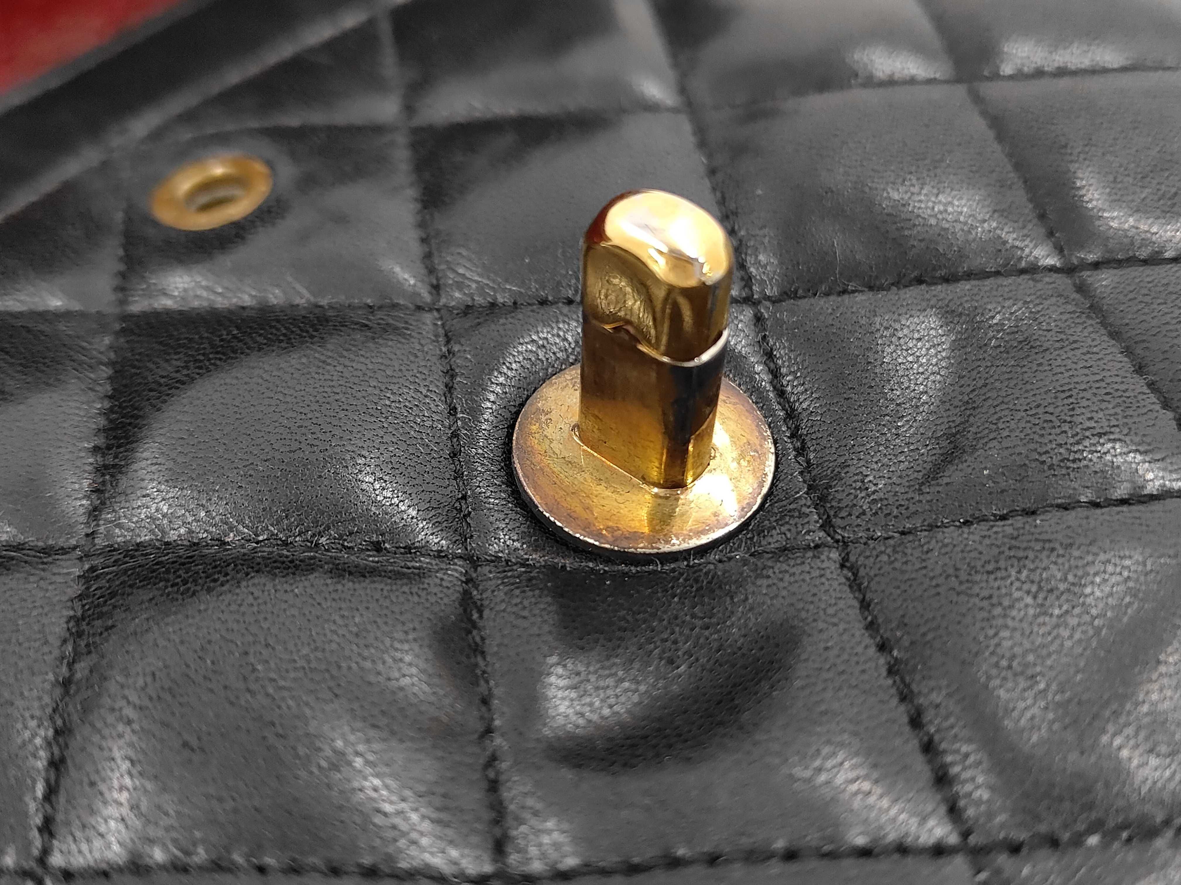 Lambskin Matelassé Double Flap Shoulder Bag — view 14