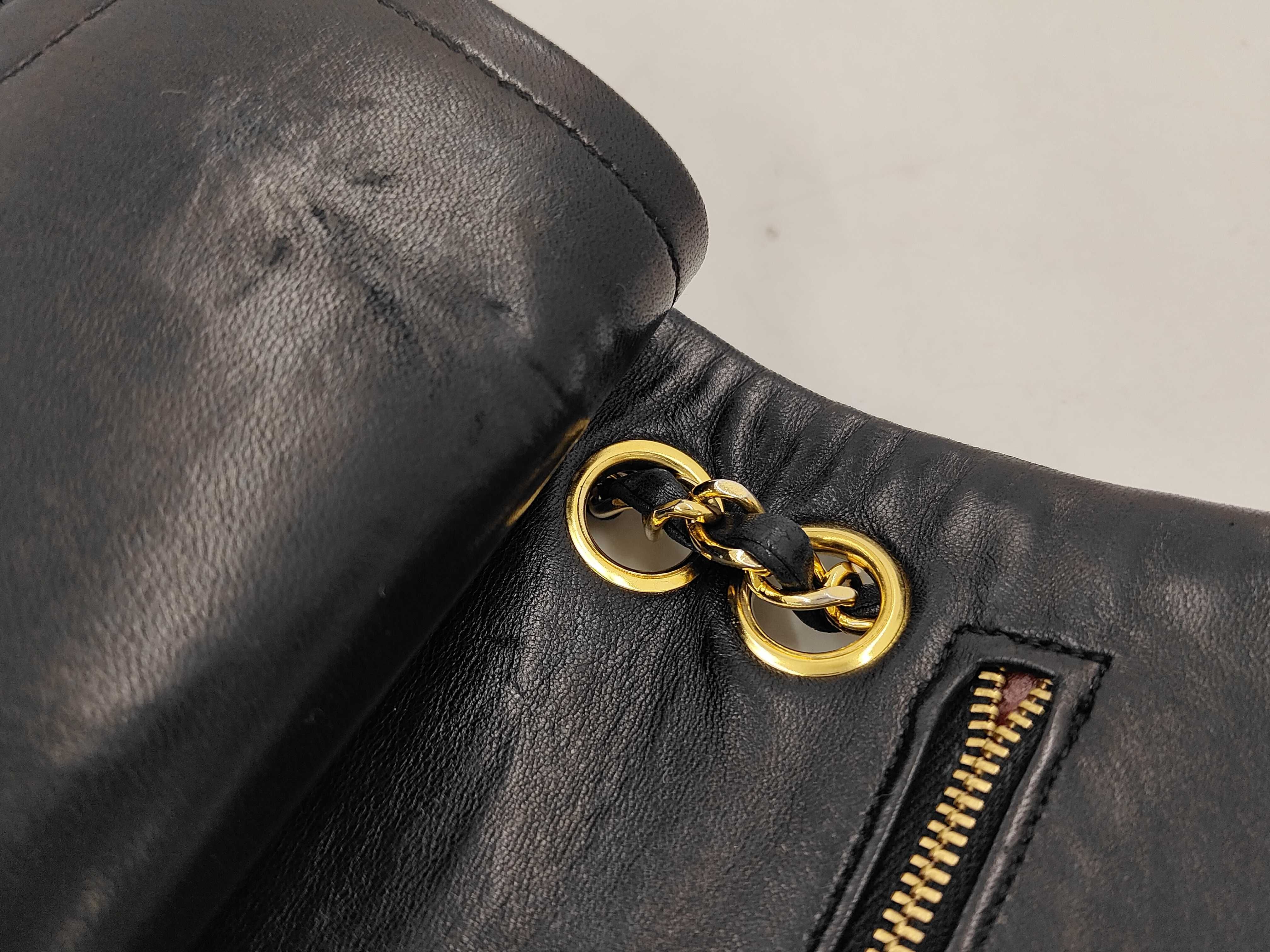 Lambskin Matelassé Double Flap Shoulder Bag — view 7