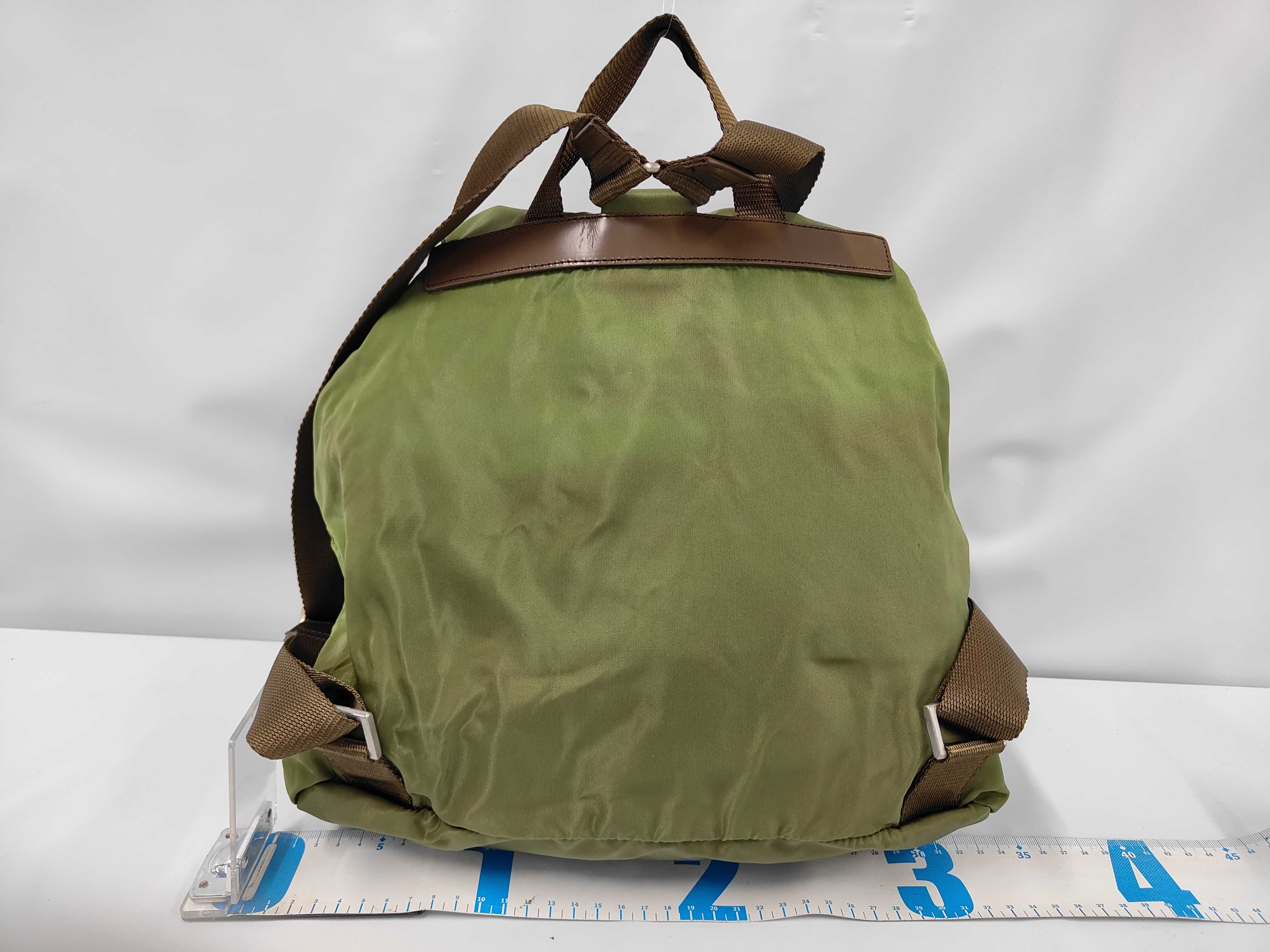 nylon backpack, green. — view 2