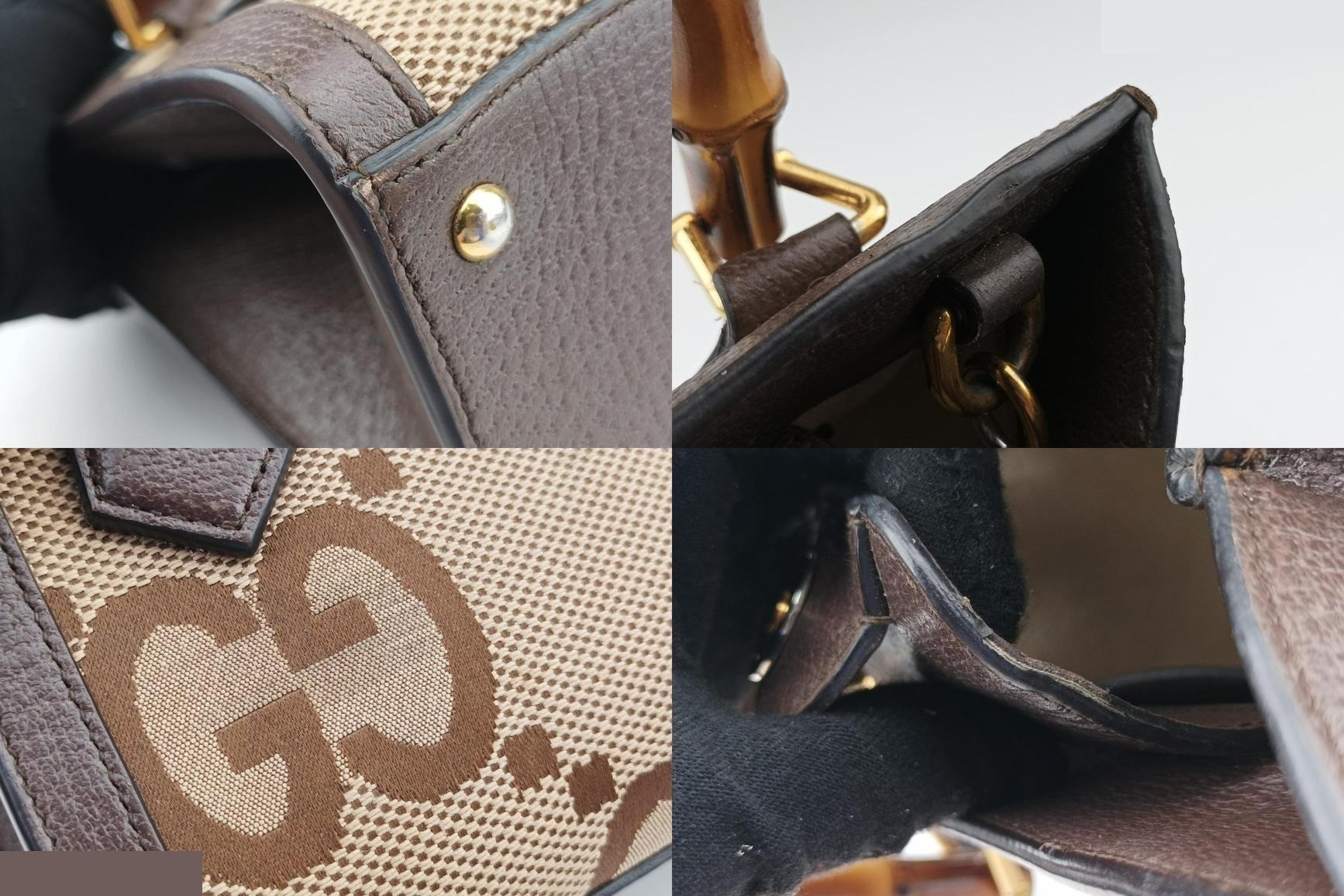 Diana Jumbo GG Mini Canvas x Leather Brown — view 11