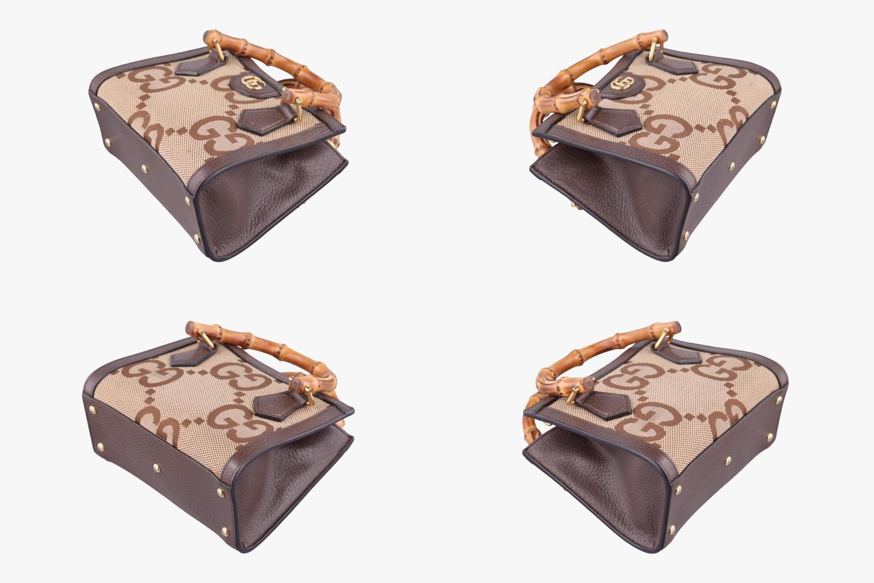 Diana Jumbo GG Mini Canvas x Leather Brown — view 4