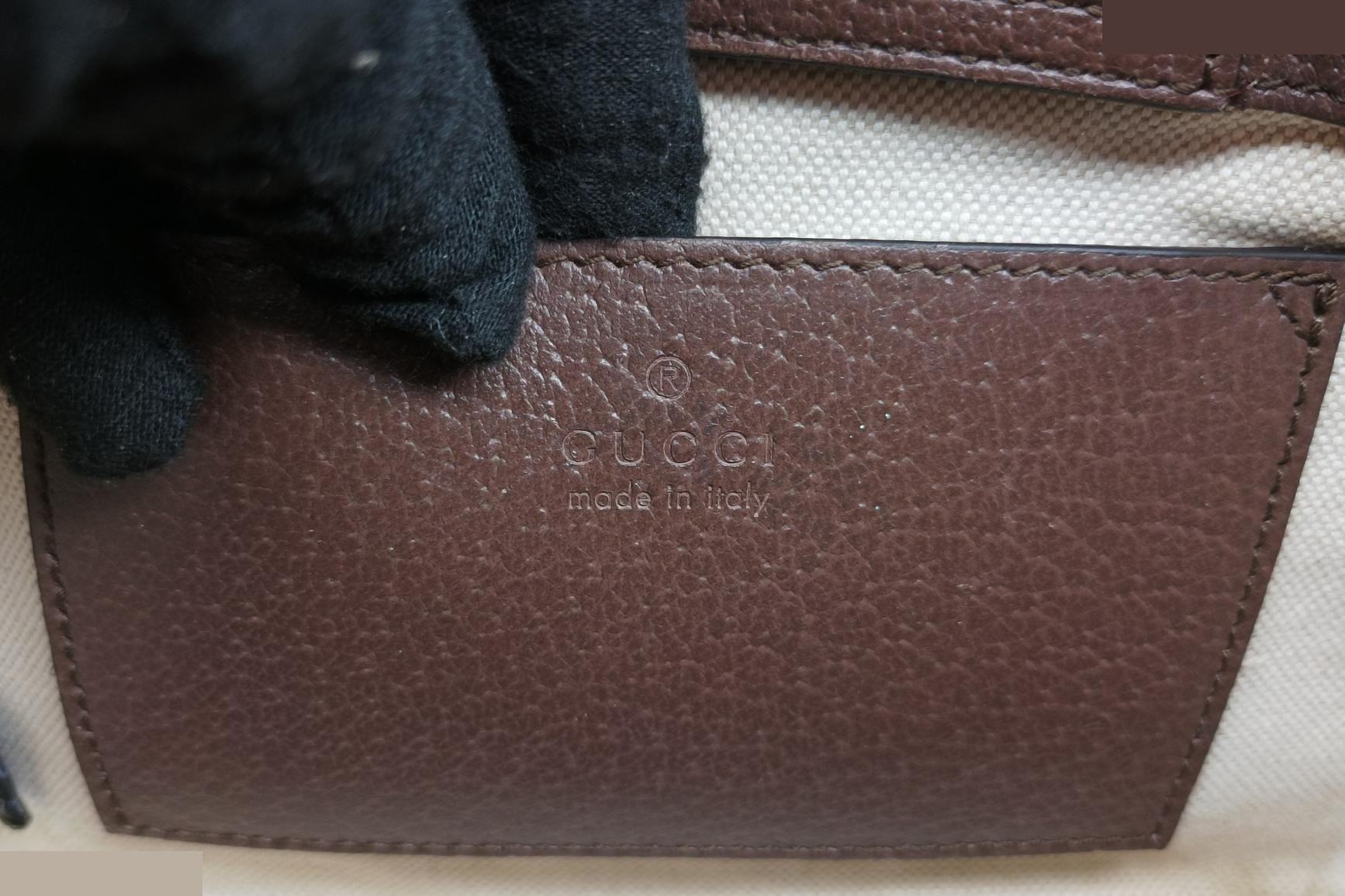 Diana Jumbo GG Mini Canvas x Leather Brown — view 7
